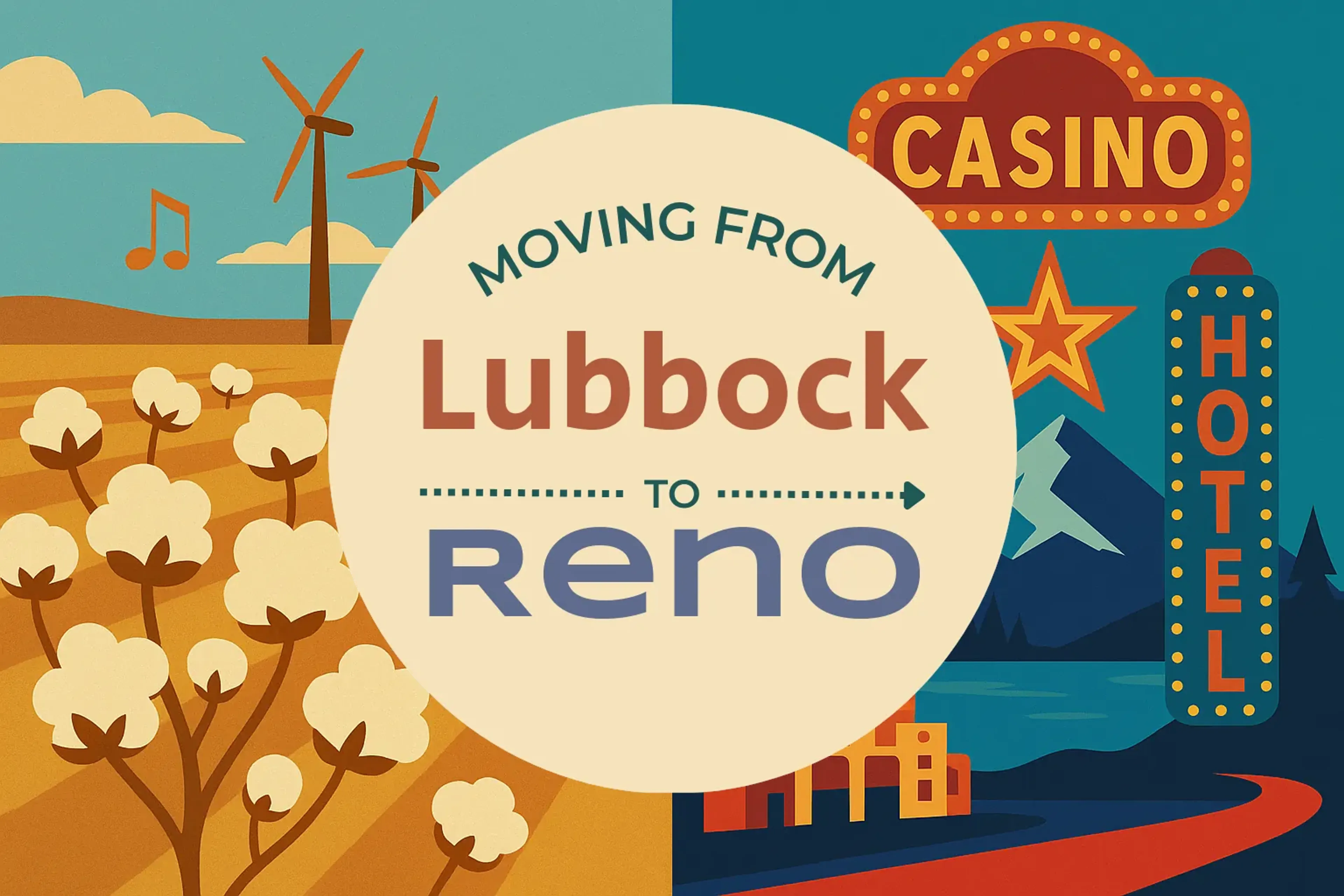Side-by-side comparison of Lubbock to Reno moving companies