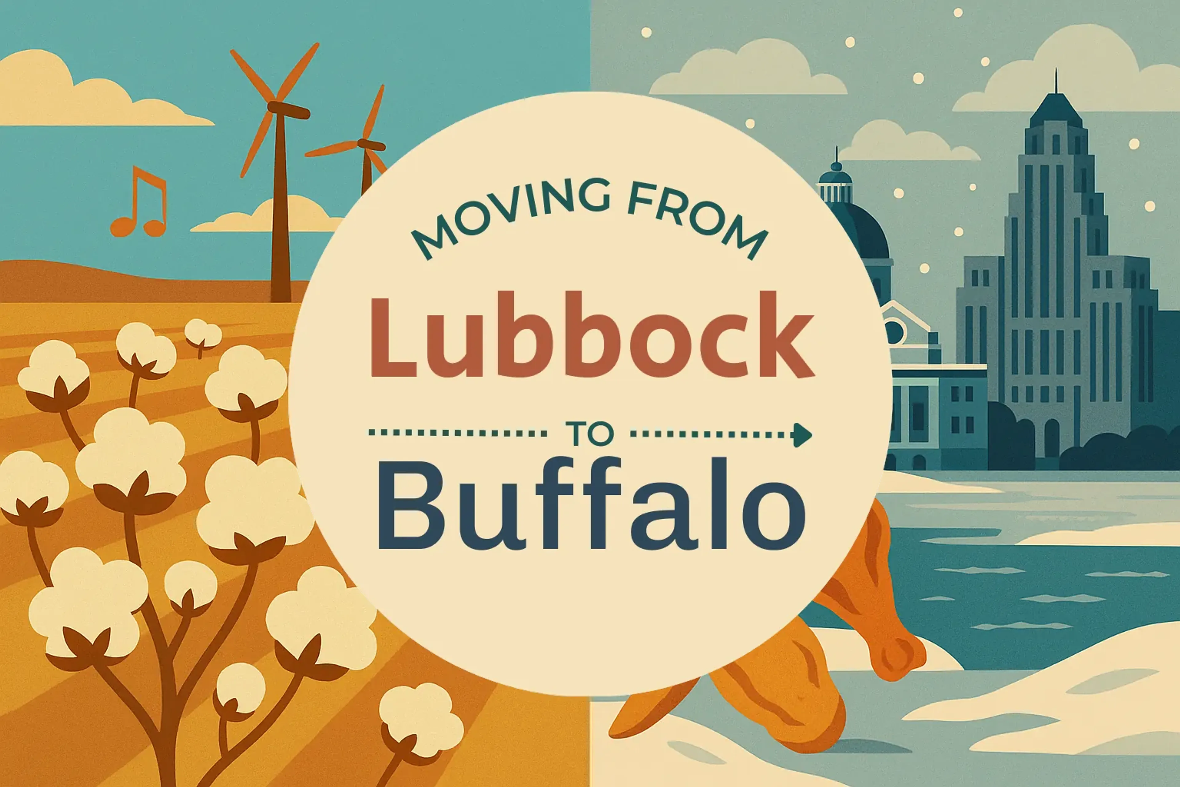 Side-by-side comparison of Lubbock to Buffalo moving companies