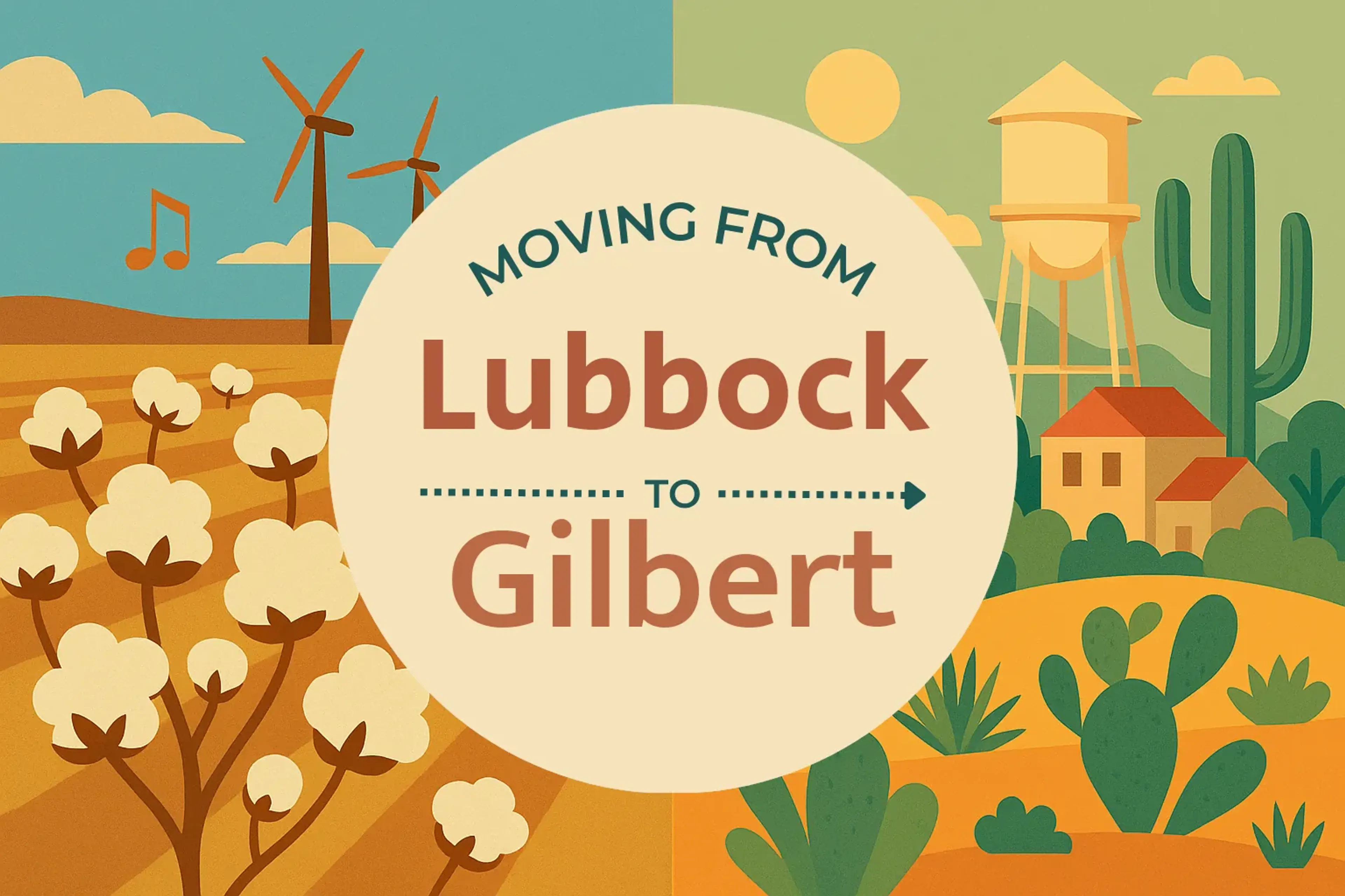 Side-by-side comparison of Lubbock to Gilbert moving companies