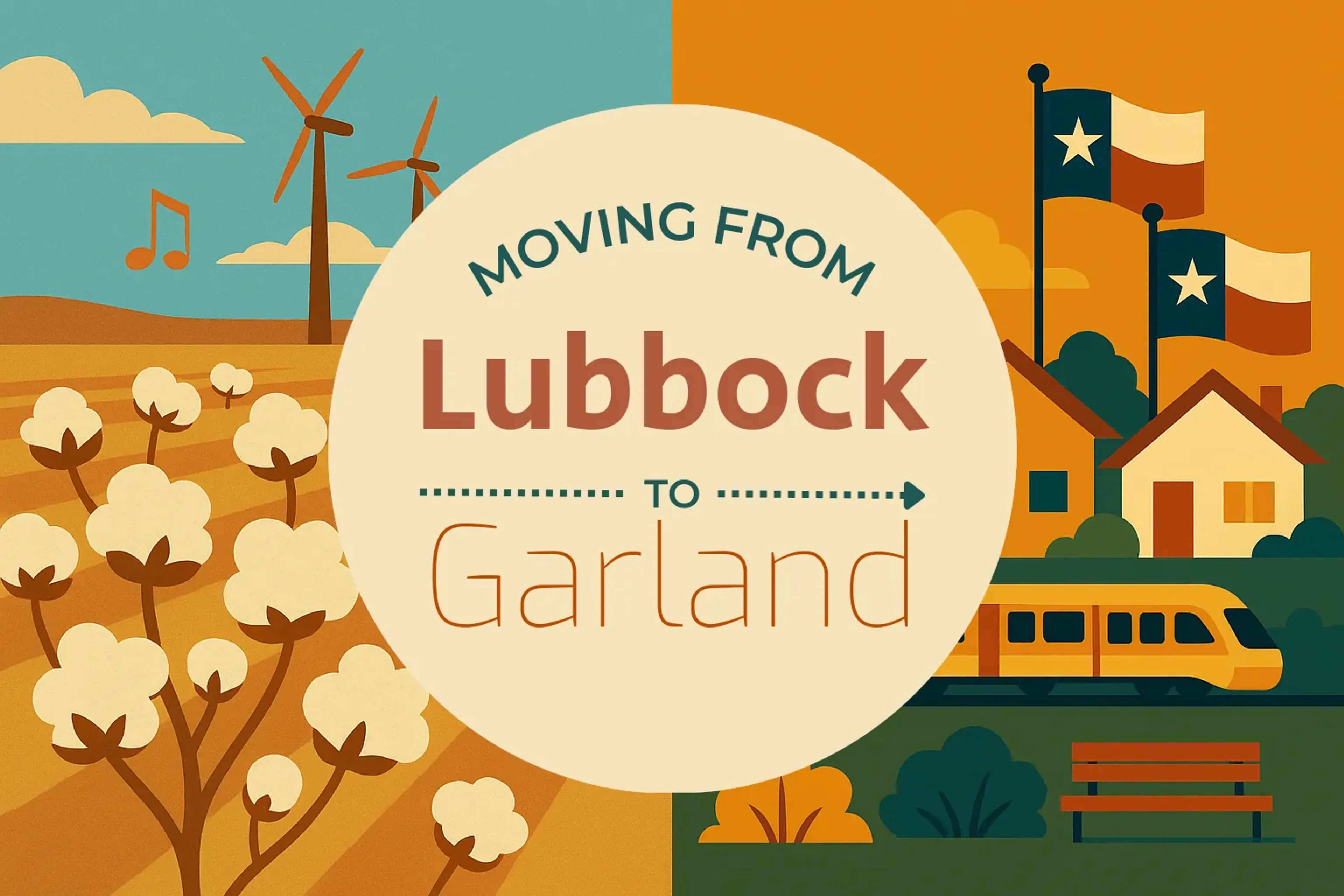 Side-by-side comparison of Lubbock to Garland moving companies