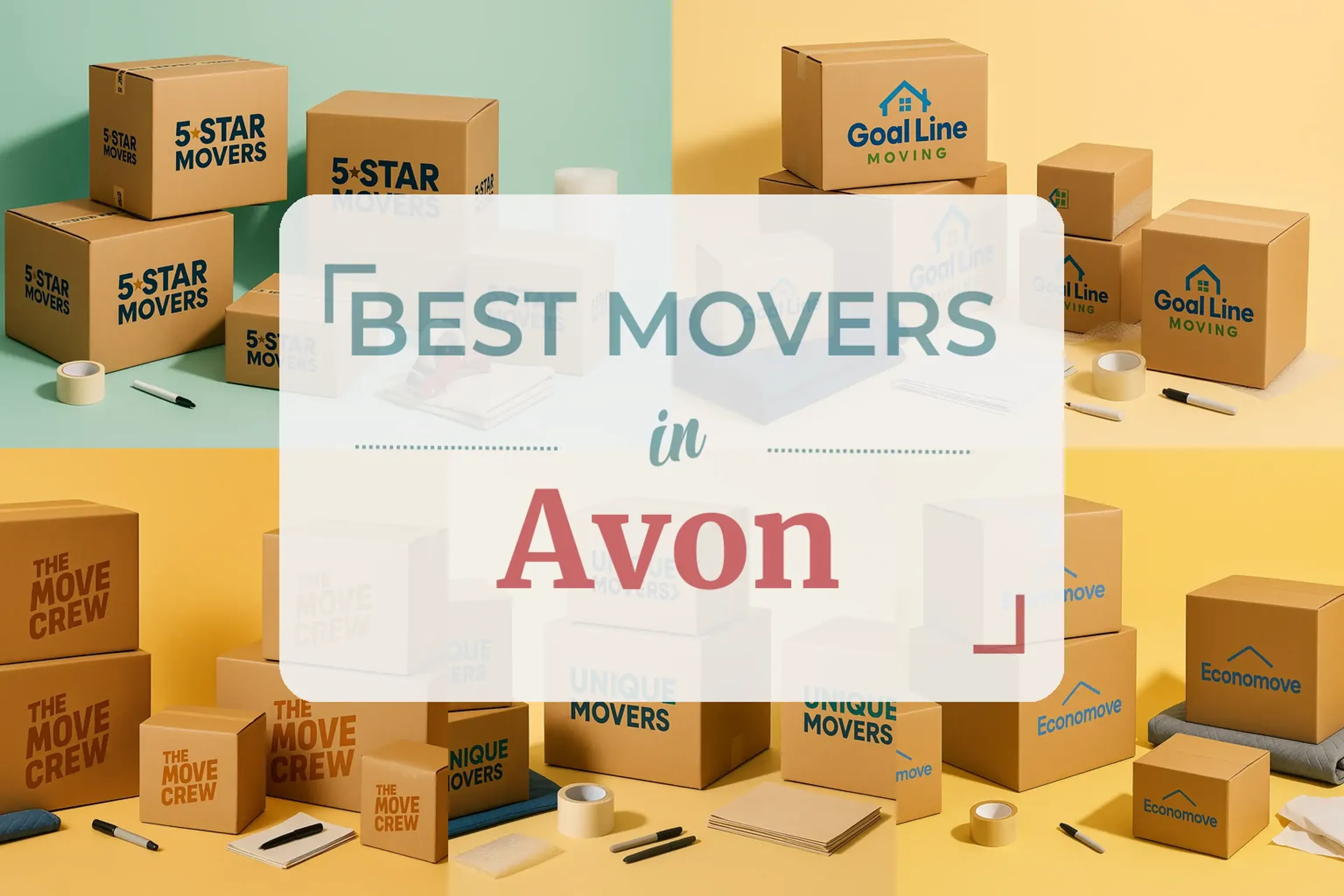 Side-by-side comparison of Avon moving companies