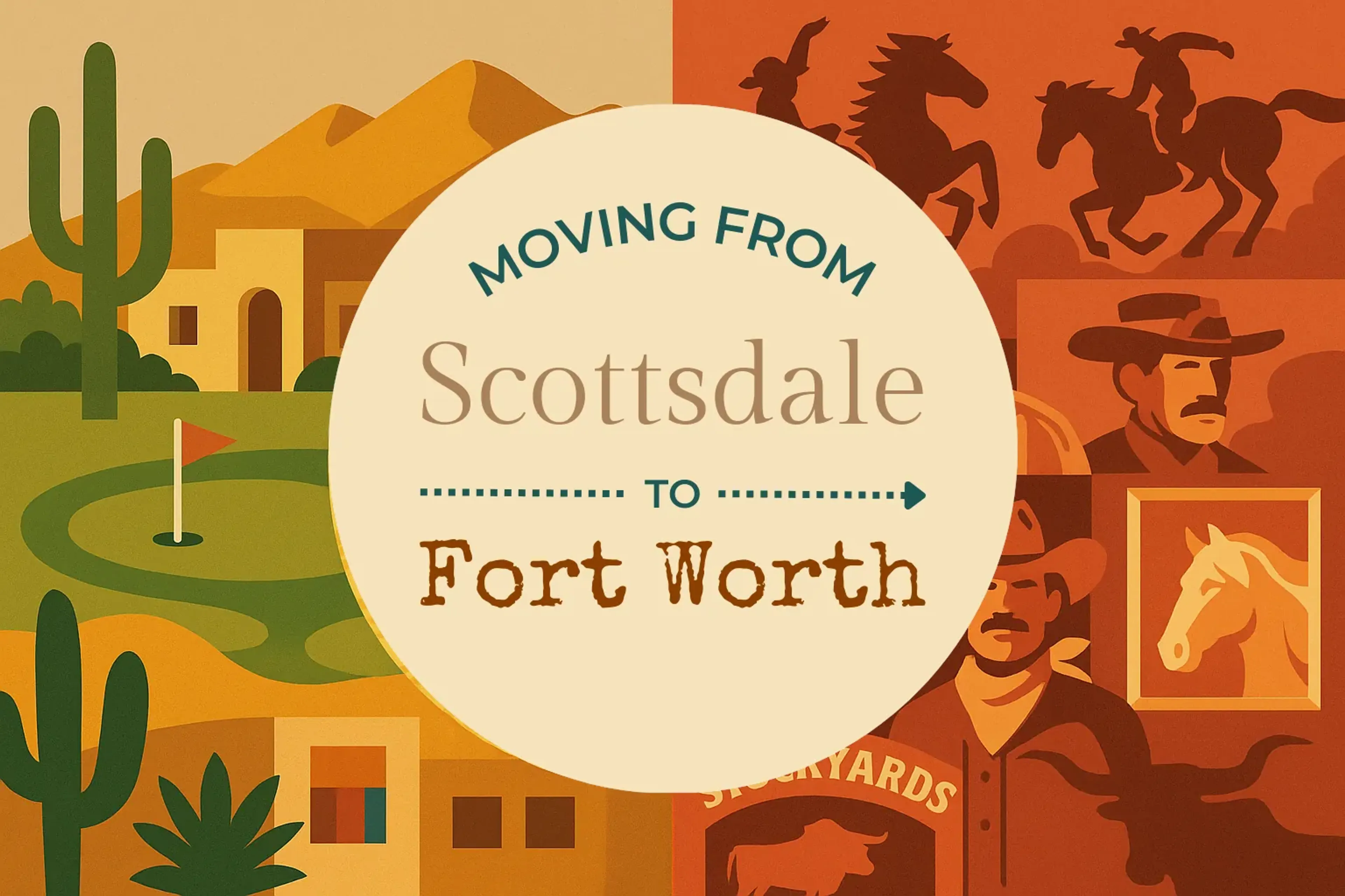 Side-by-side comparison of Scottsdale to Fort Worth moving companies