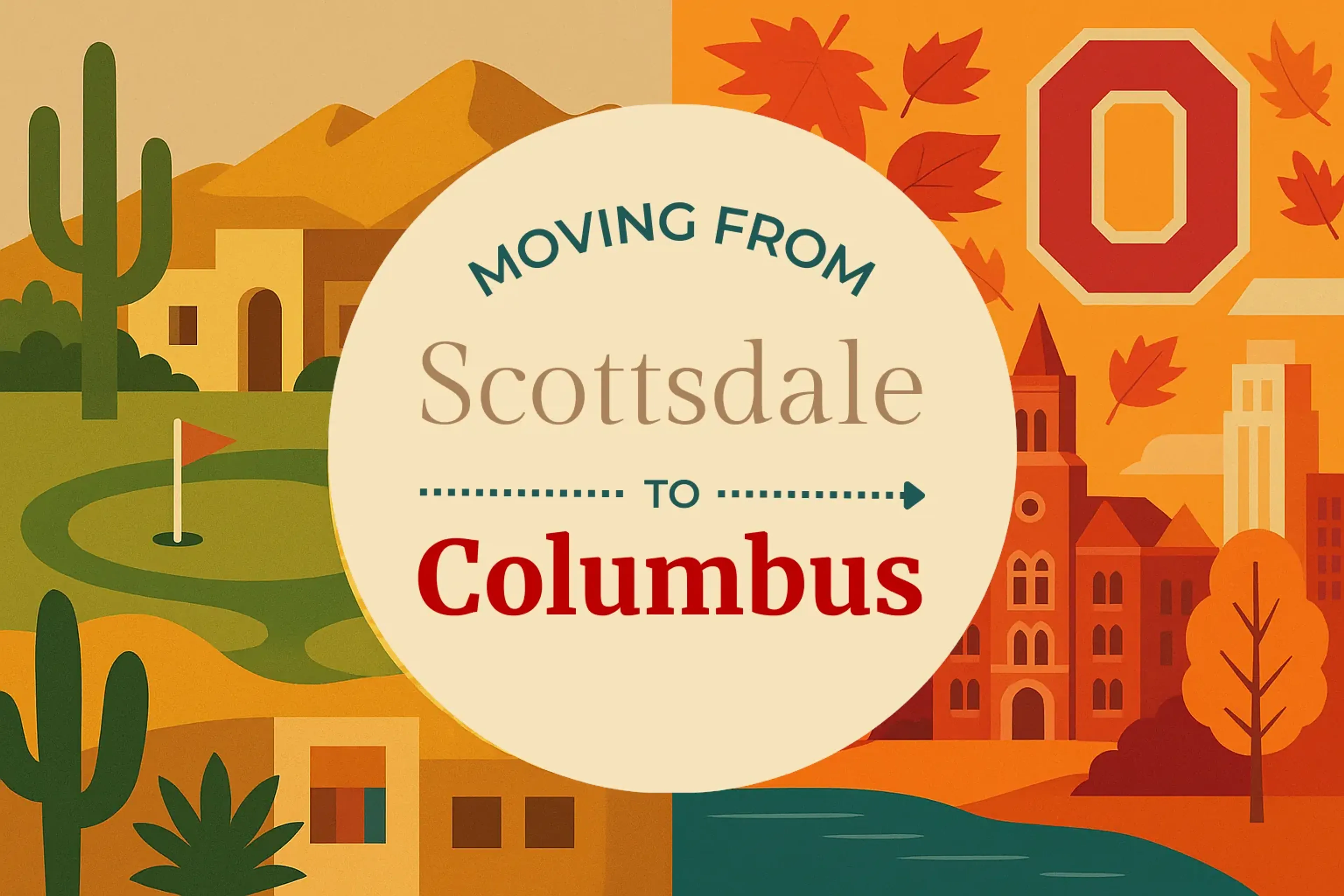 Side-by-side comparison of Scottsdale to Columbus moving companies