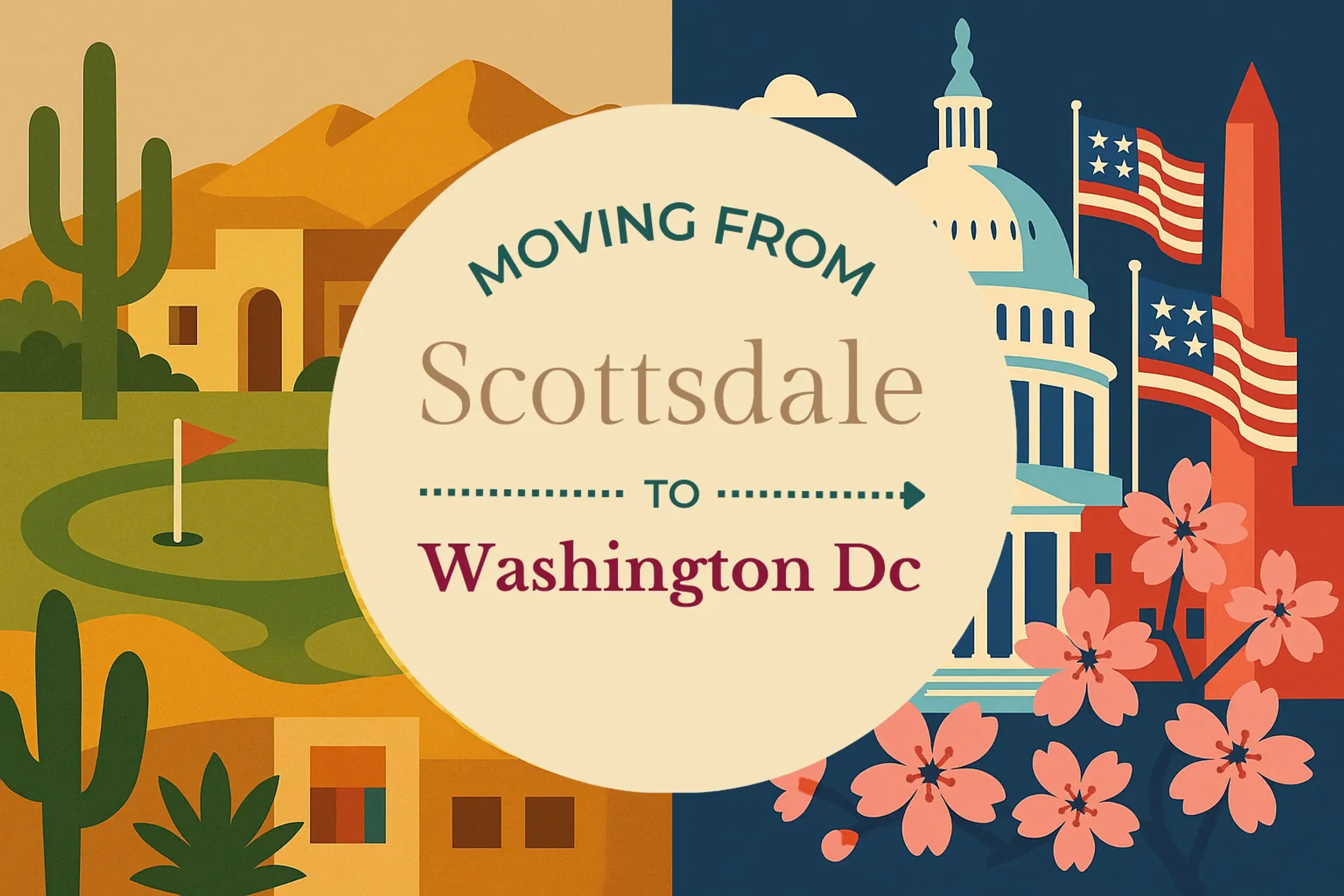 Side-by-side comparison of Scottsdale to Washington DC moving companies