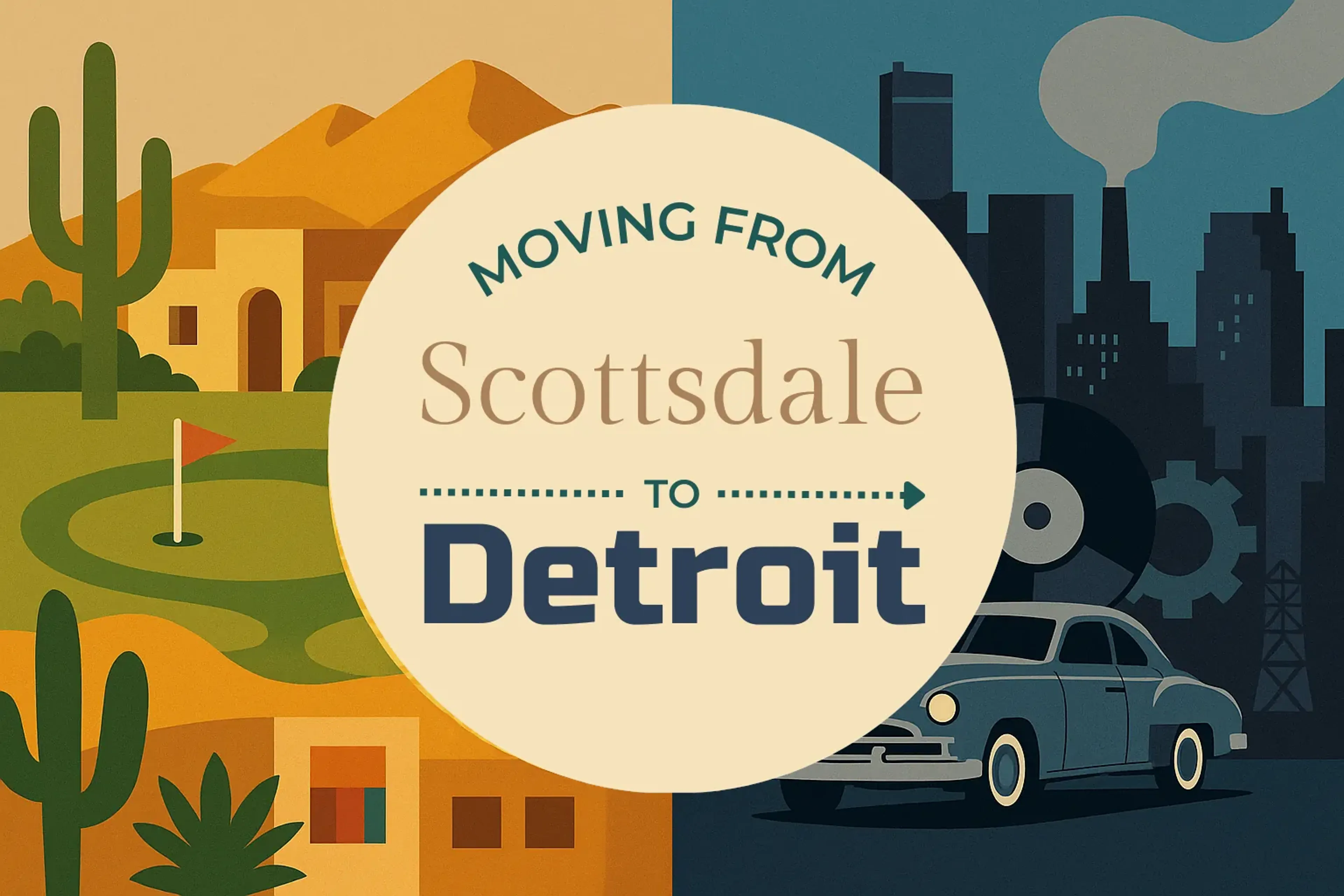 Side-by-side comparison of Scottsdale to Detroit moving companies