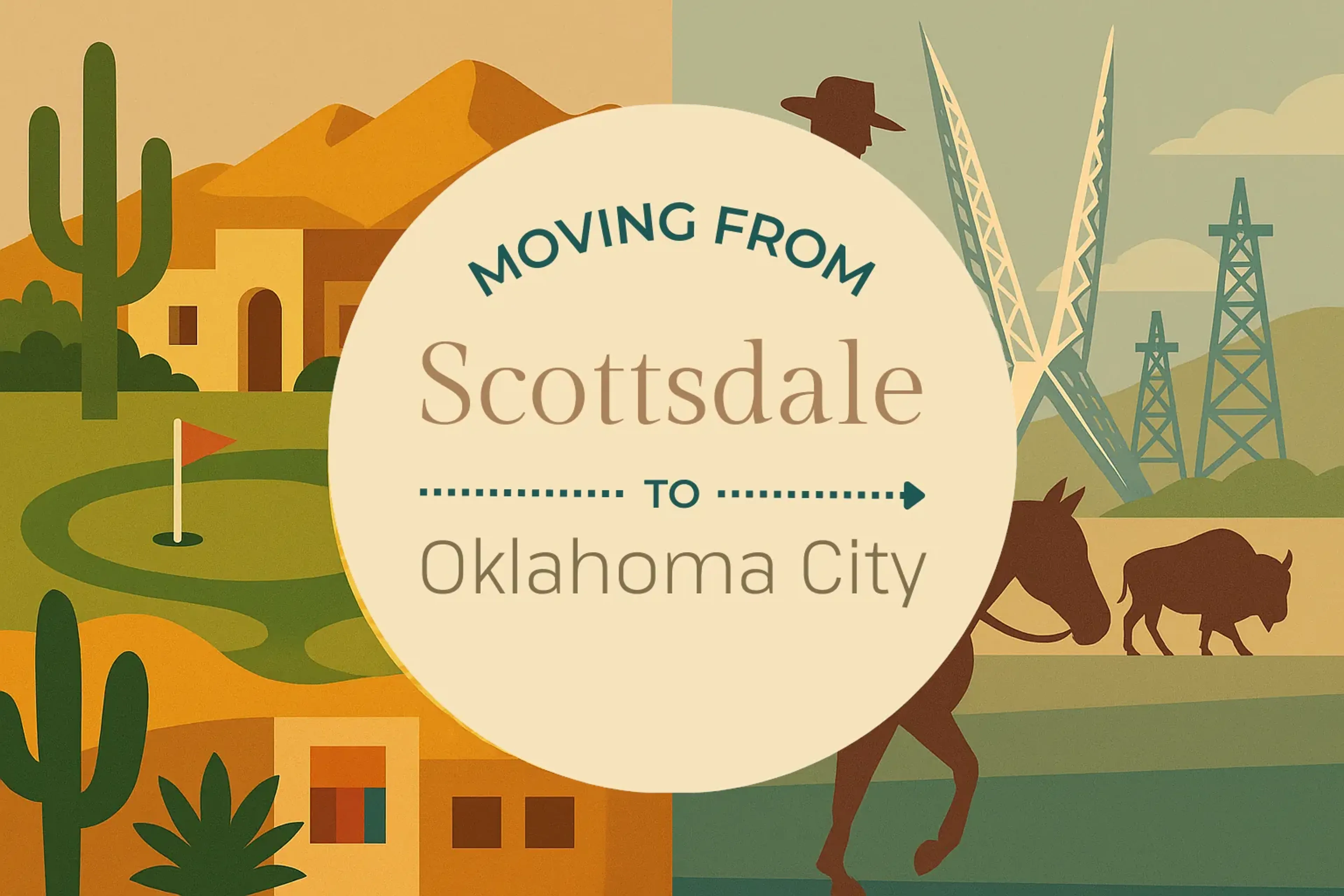 Side-by-side comparison of Scottsdale to Oklahoma City moving companies