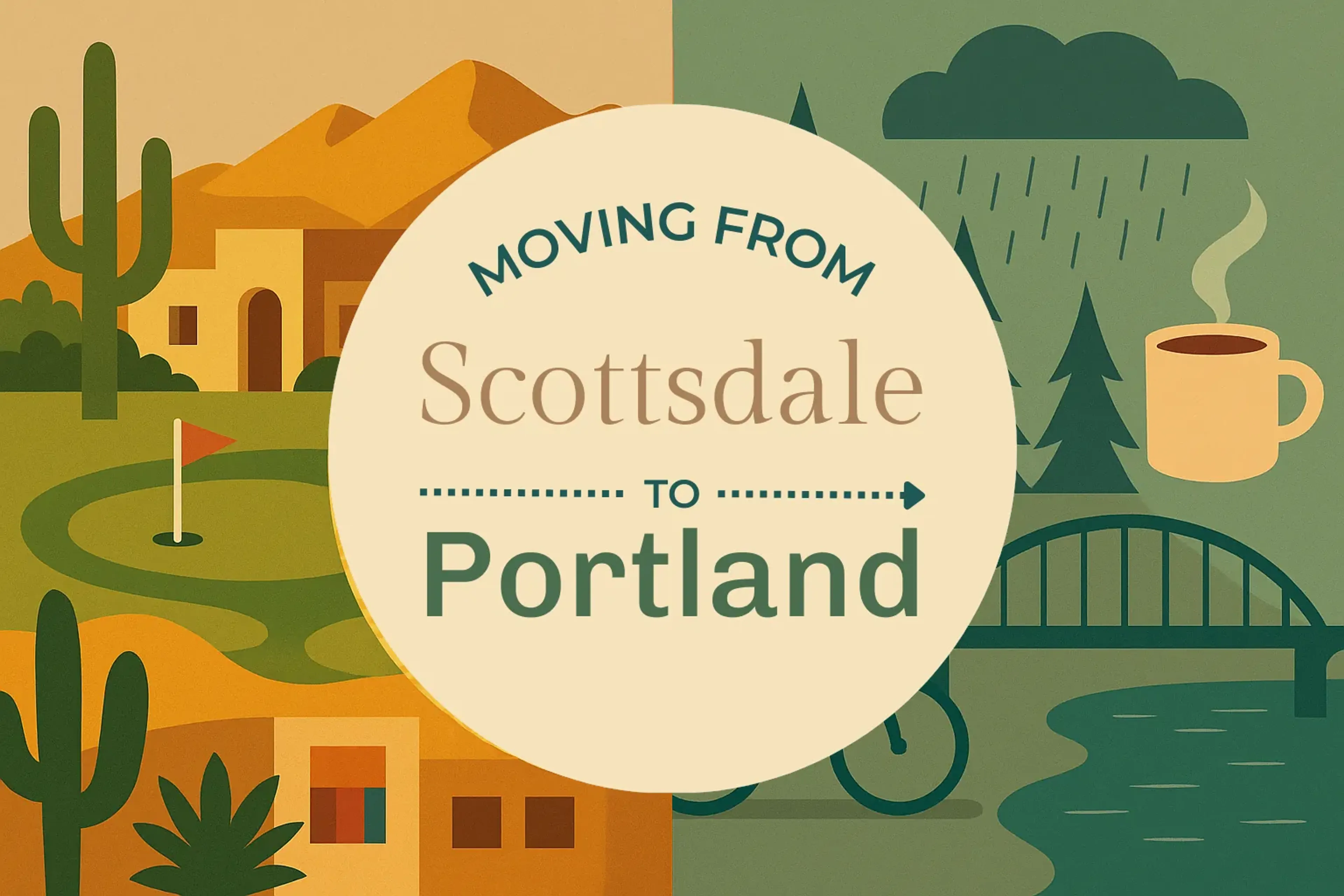 Side-by-side comparison of Scottsdale to Portland moving companies