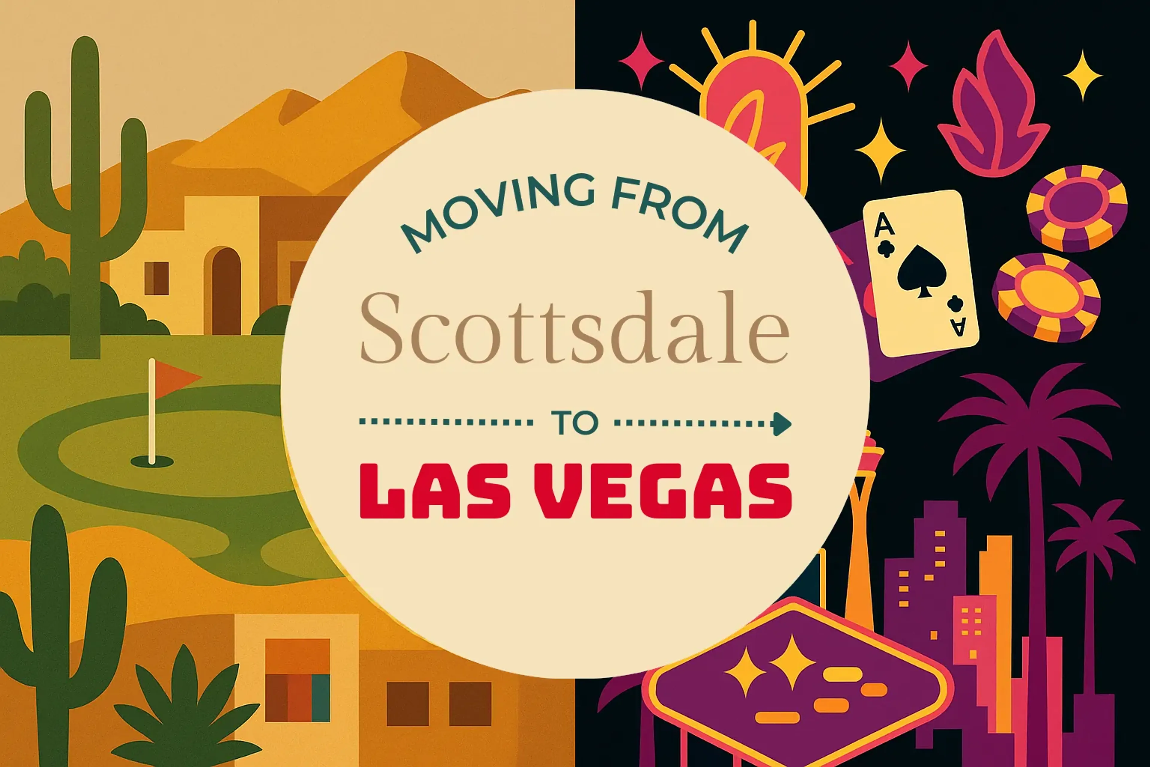Side-by-side comparison of Scottsdale to Las Vegas moving companies