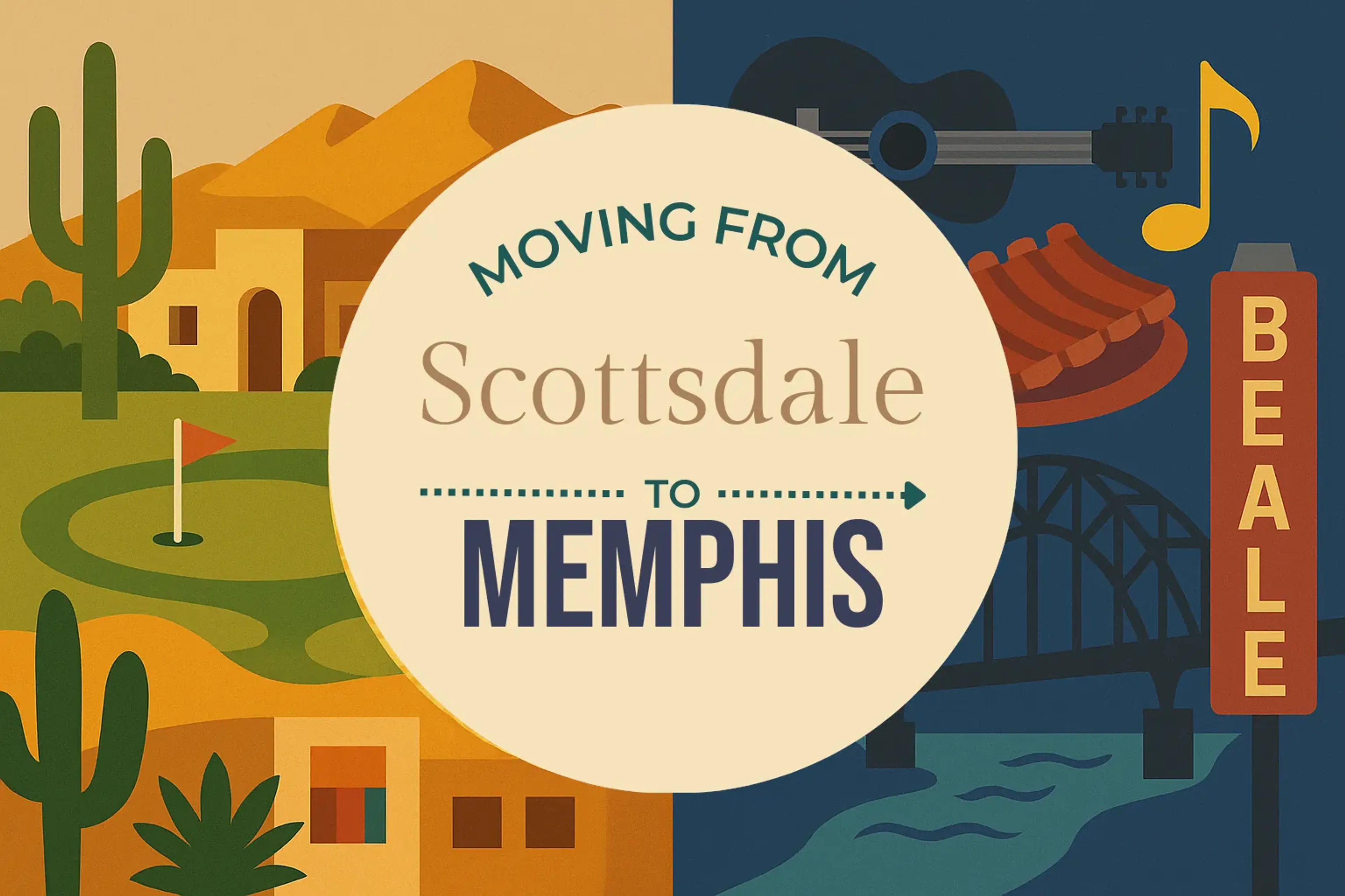 Side-by-side comparison of Scottsdale to Memphis moving companies