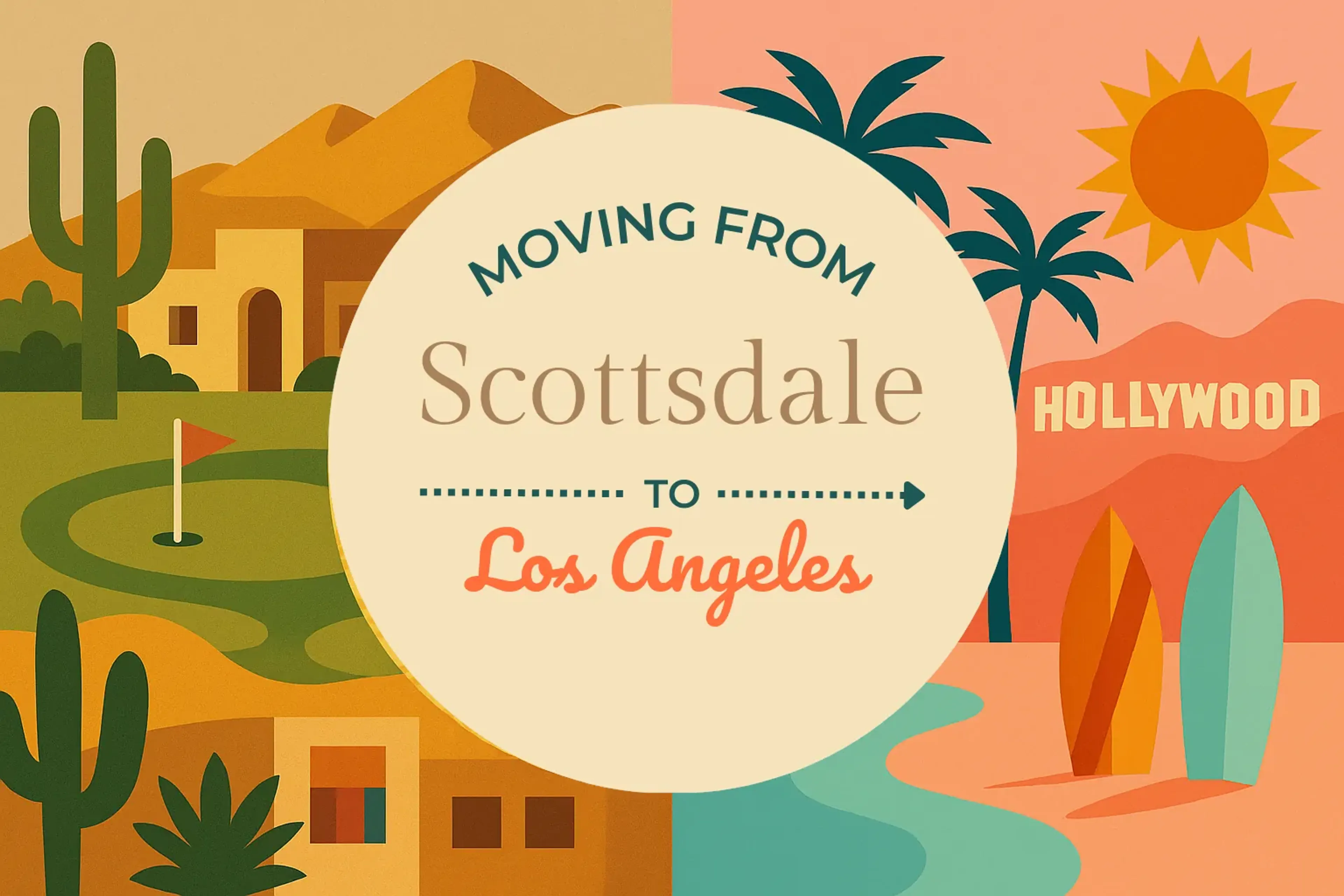 Side-by-side comparison of Scottsdale to Los Angeles moving companies