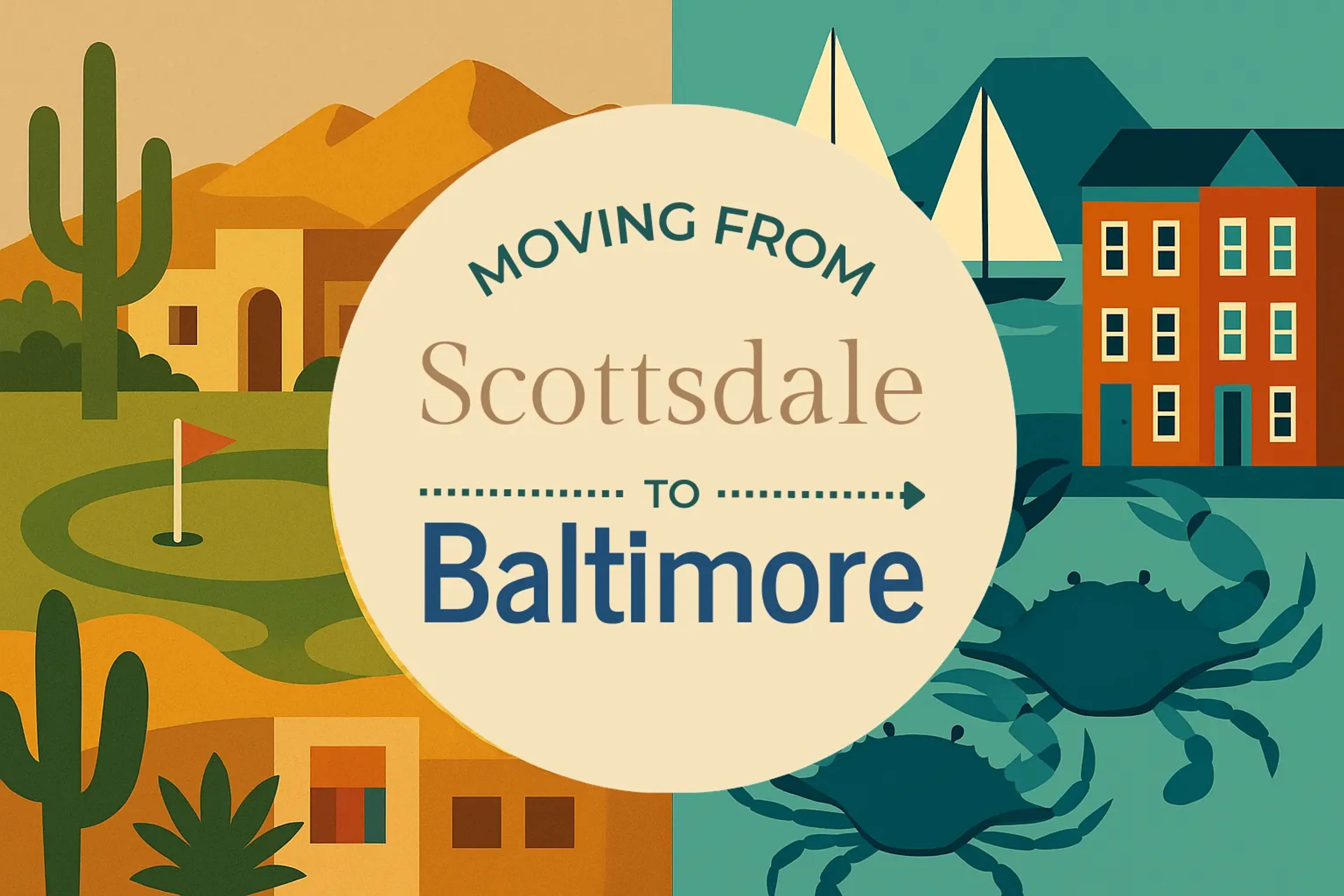Side-by-side comparison of Scottsdale to Baltimore moving companies