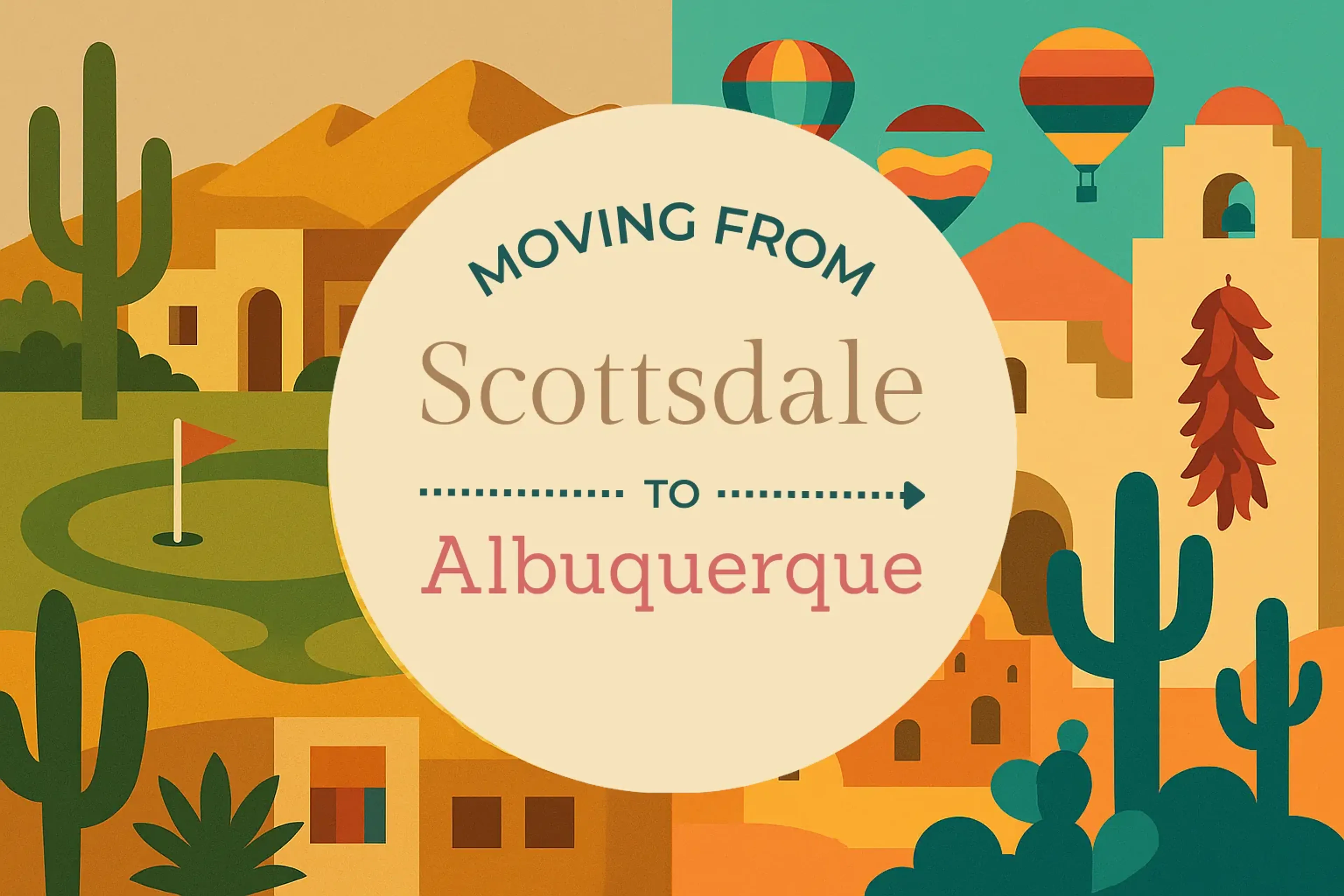 Side-by-side comparison of Scottsdale to Albuquerque moving companies