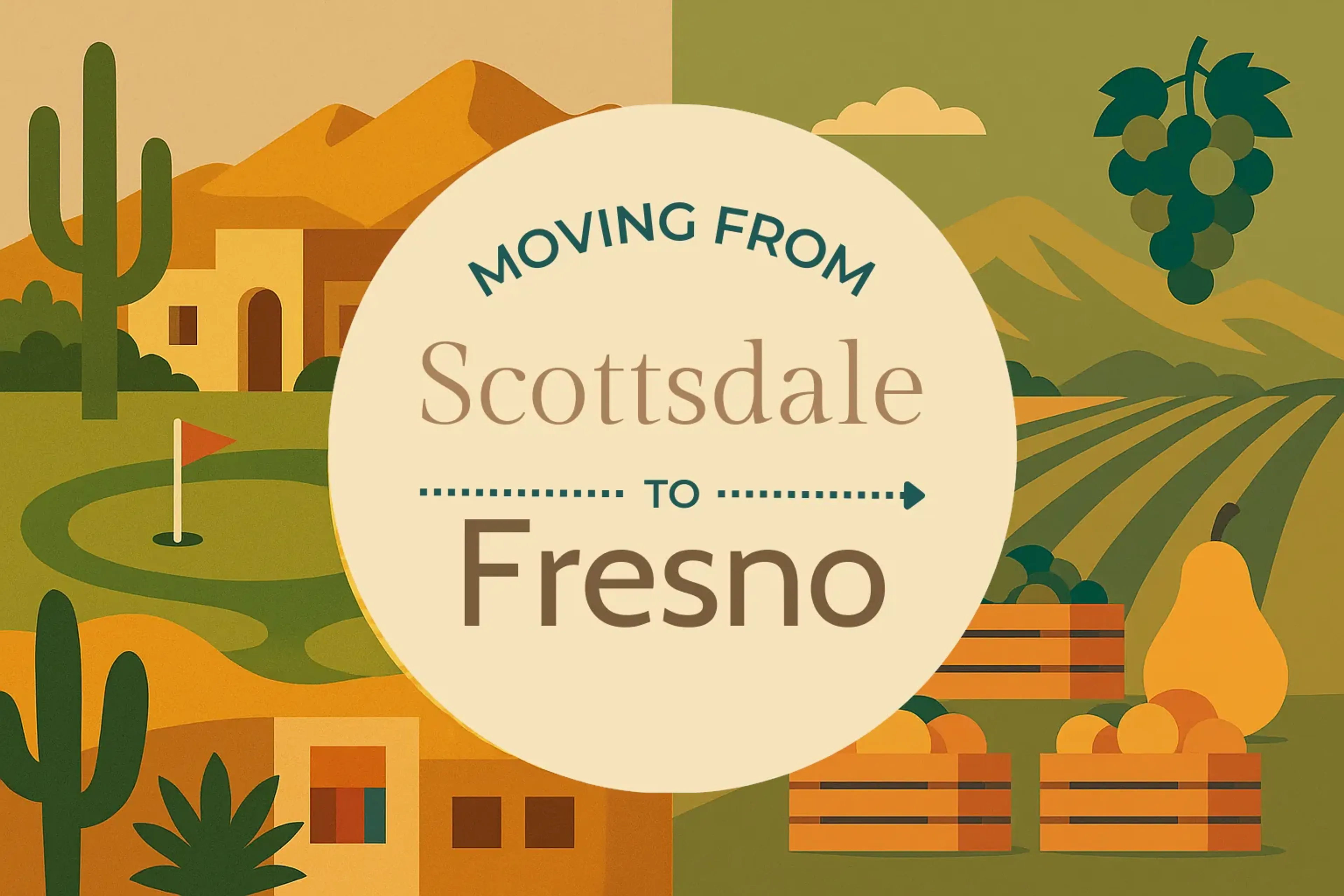 Side-by-side comparison of Scottsdale to Fresno moving companies