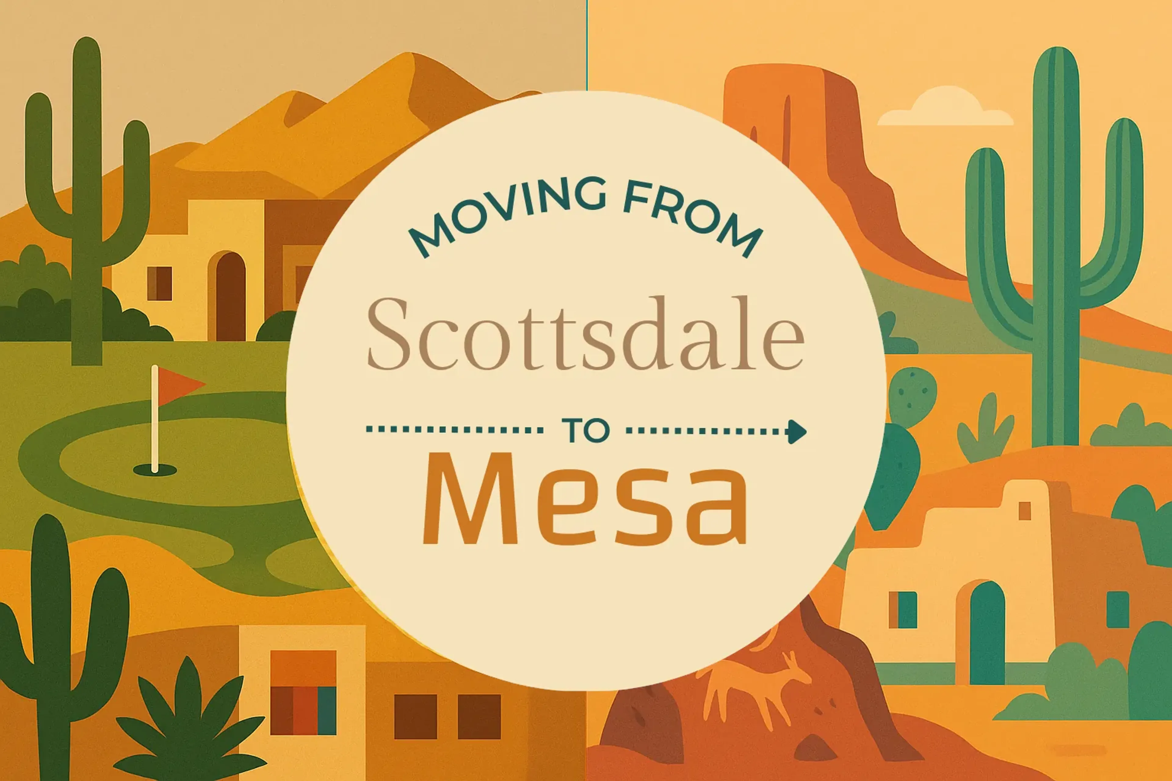 Side-by-side comparison of Scottsdale to Mesa moving companies