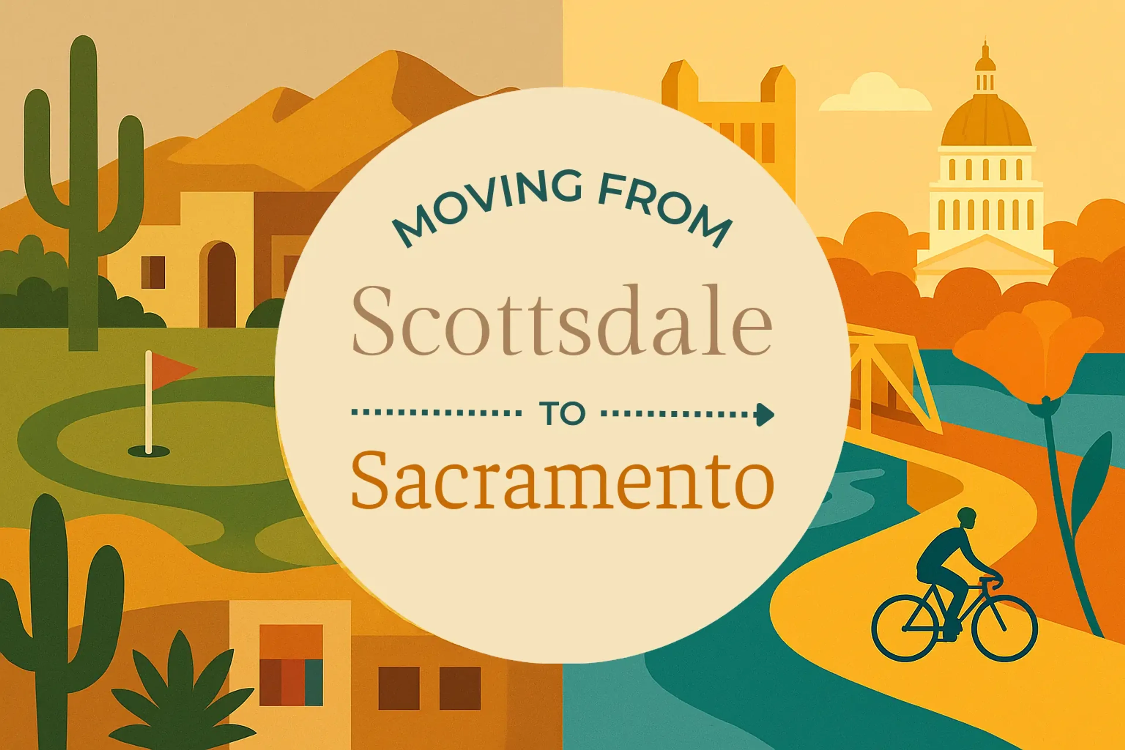 Side-by-side comparison of Scottsdale to Sacramento moving companies