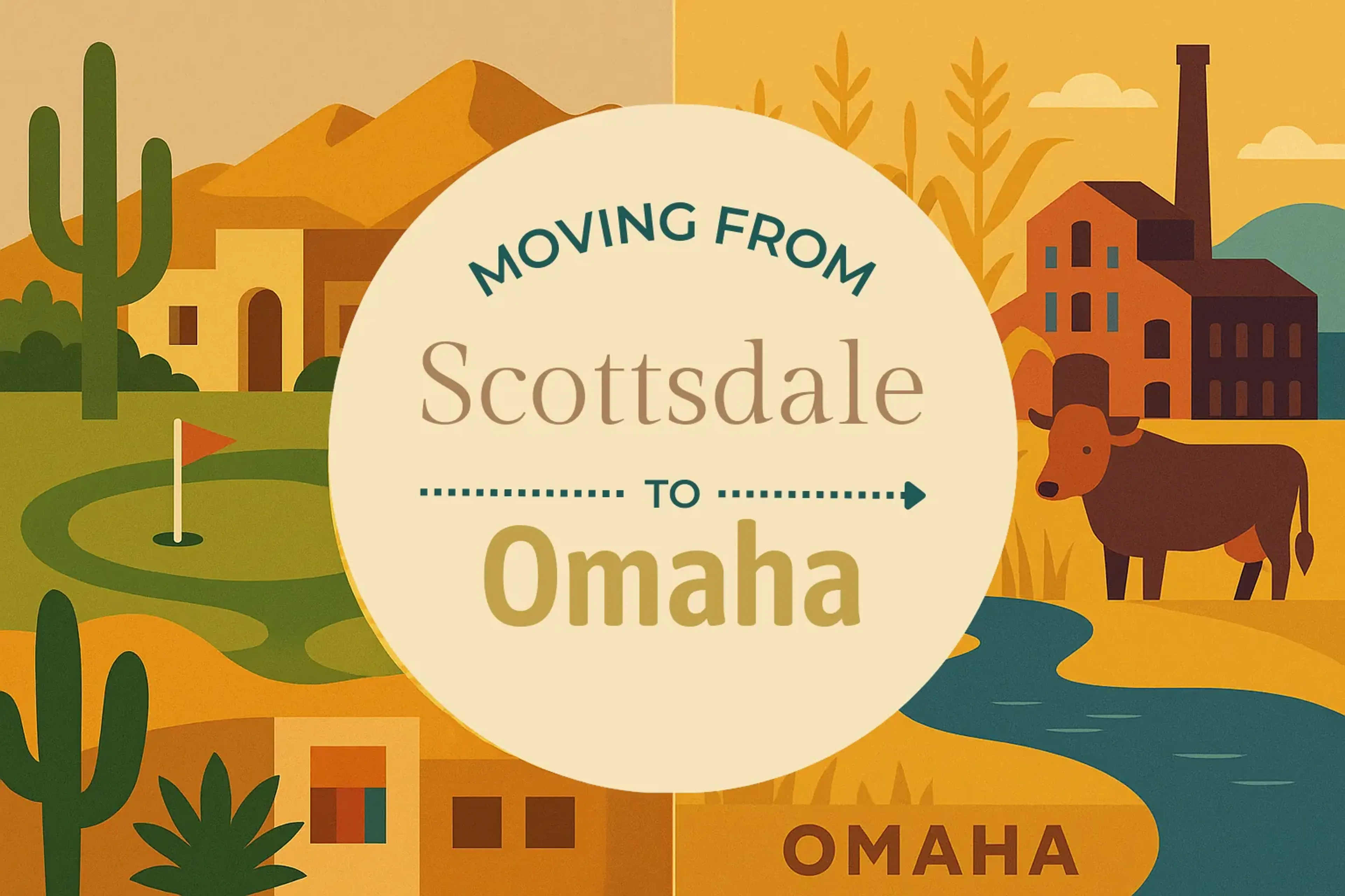 Side-by-side comparison of Scottsdale to Omaha moving companies