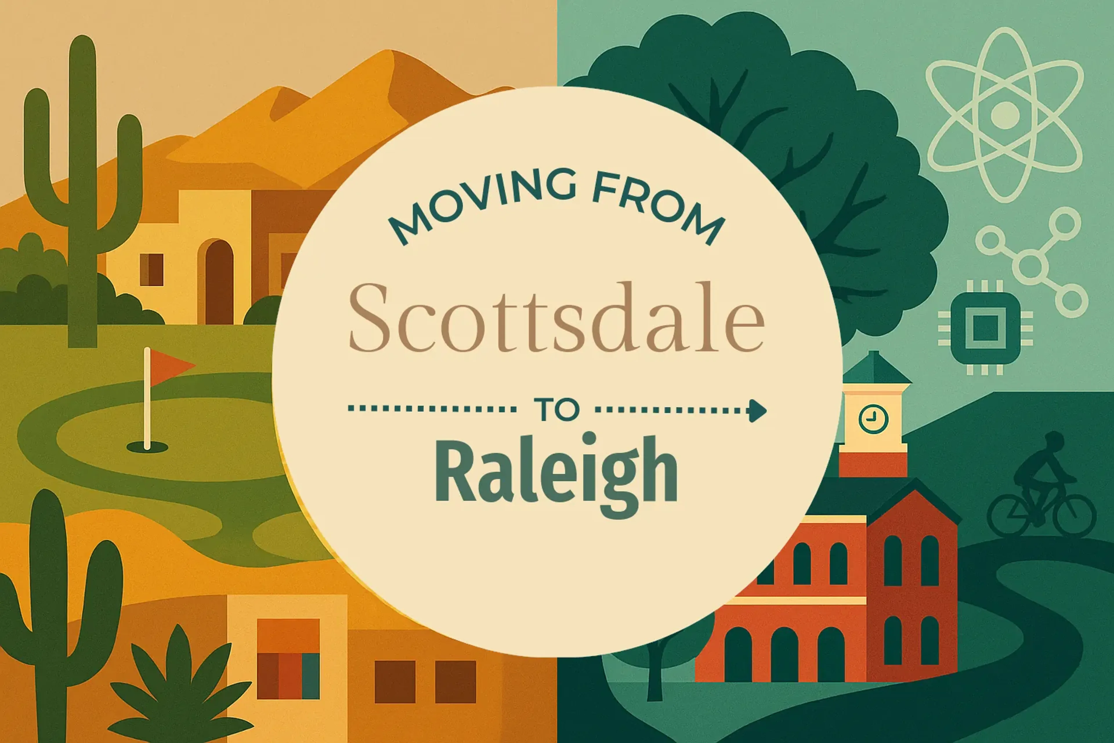 Side-by-side comparison of Scottsdale to Raleigh moving companies