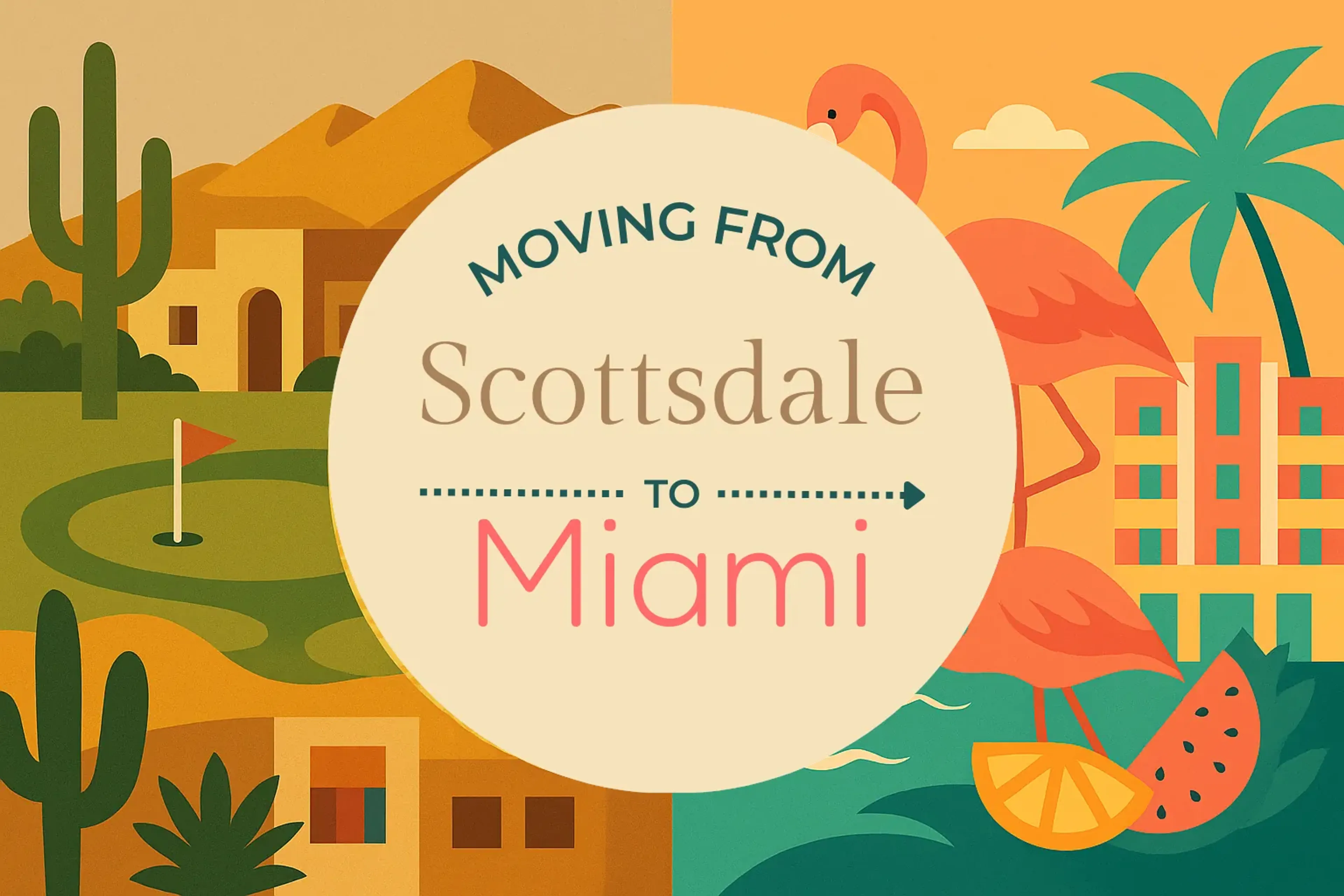 Side-by-side comparison of Scottsdale to Miami moving companies