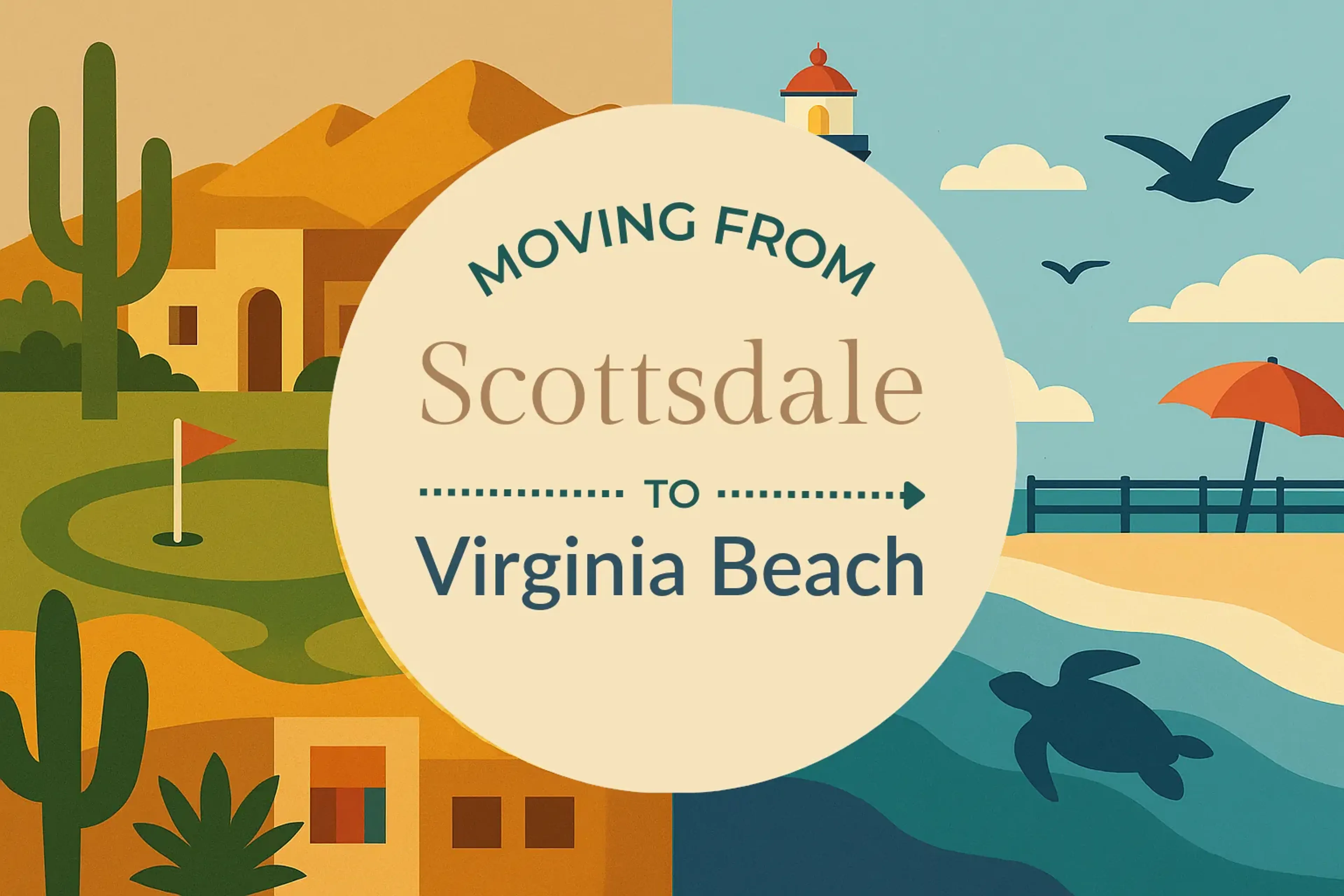 Side-by-side comparison of Scottsdale to Virginia Beach moving companies