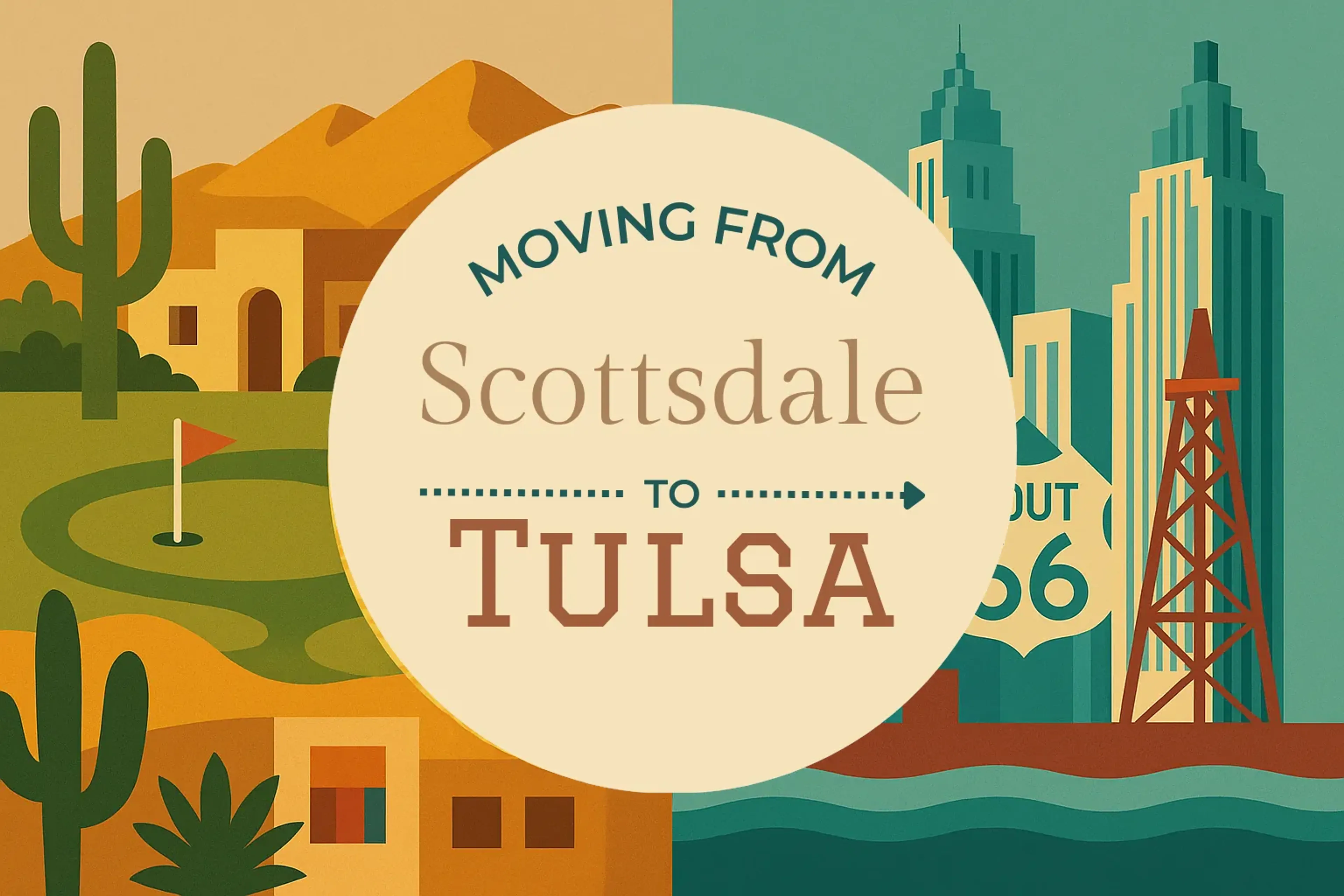Side-by-side comparison of Scottsdale to Tulsa moving companies