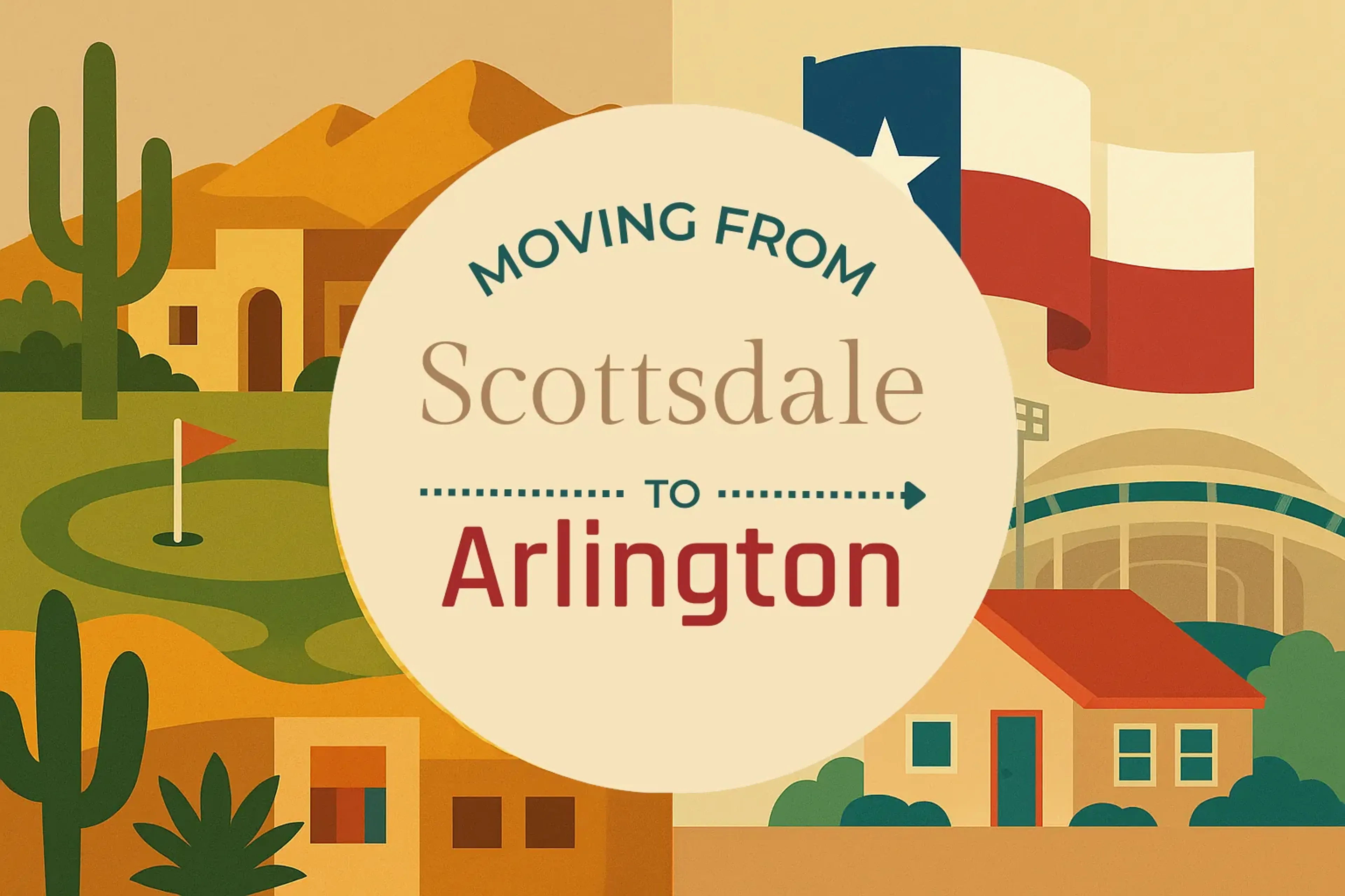 Side-by-side comparison of Scottsdale to Arlington moving companies