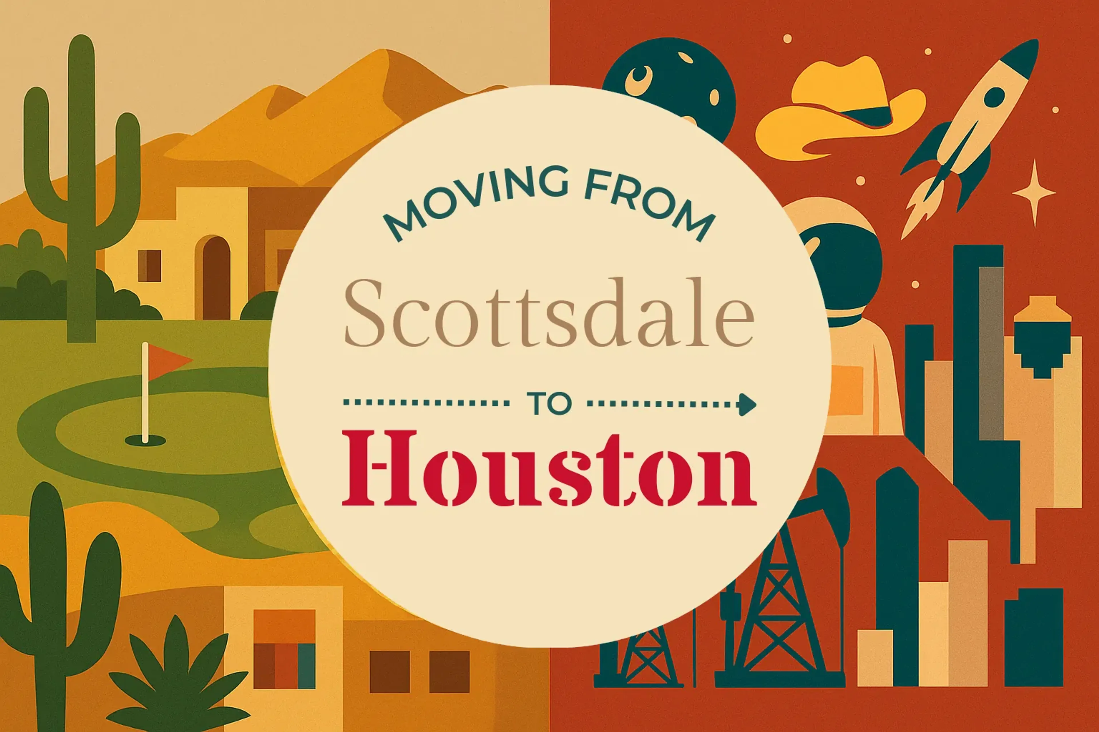 Side-by-side comparison of Scottsdale to Houston moving companies