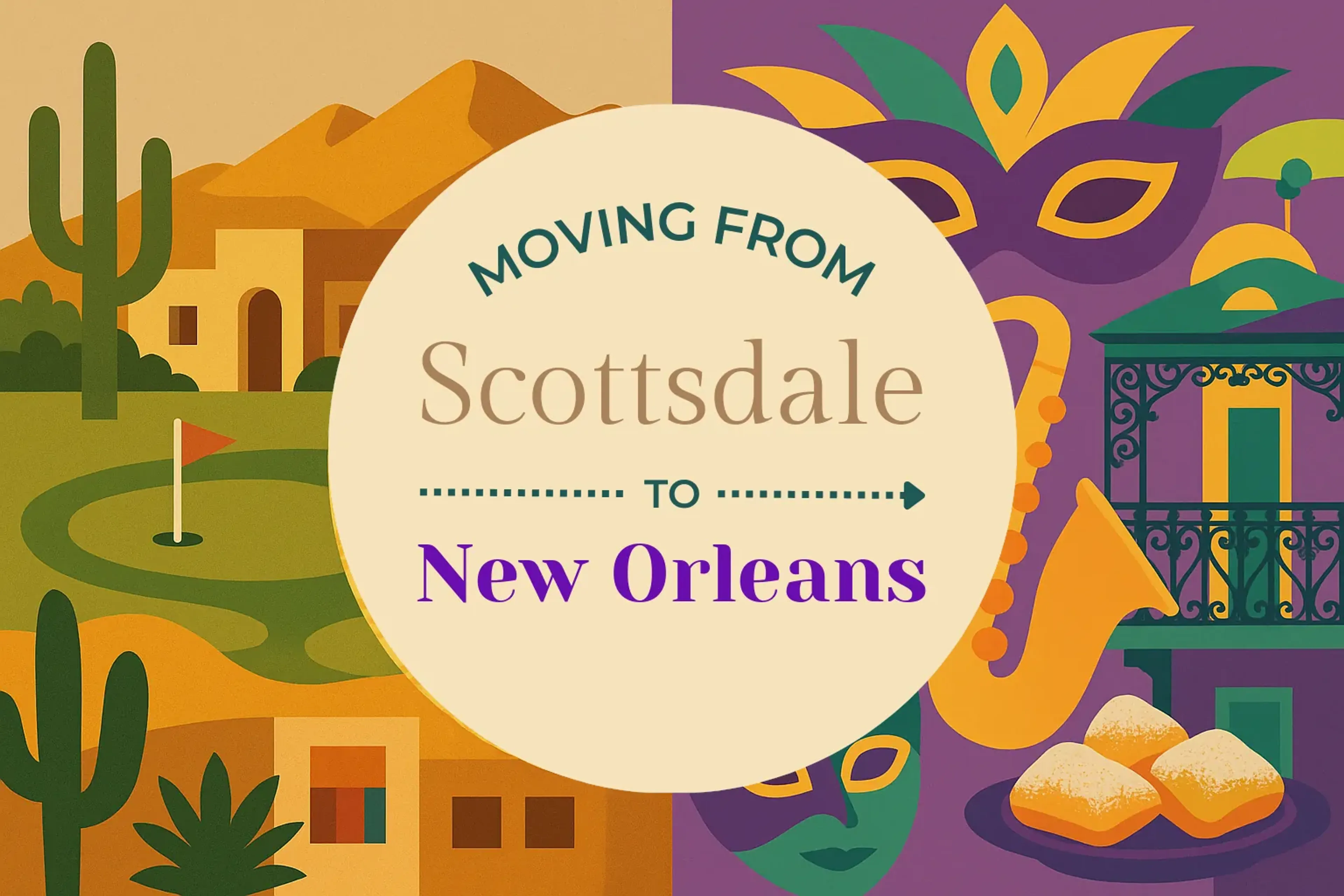Side-by-side comparison of Scottsdale to New Orleans moving companies