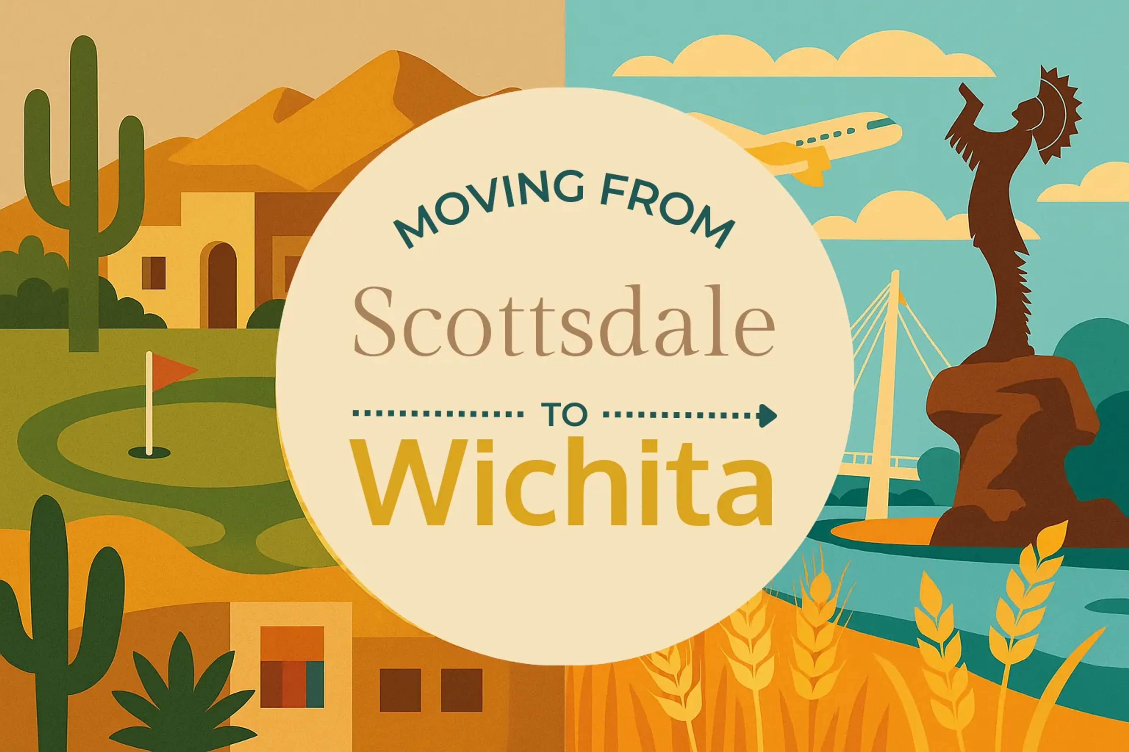 Side-by-side comparison of Scottsdale to Wichita moving companies