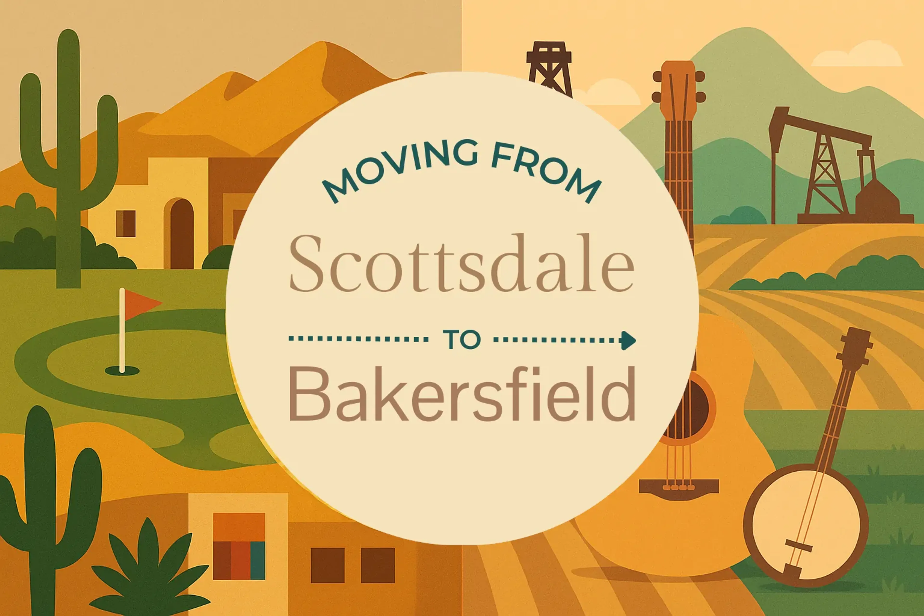 Side-by-side comparison of Scottsdale to Bakersfield moving companies