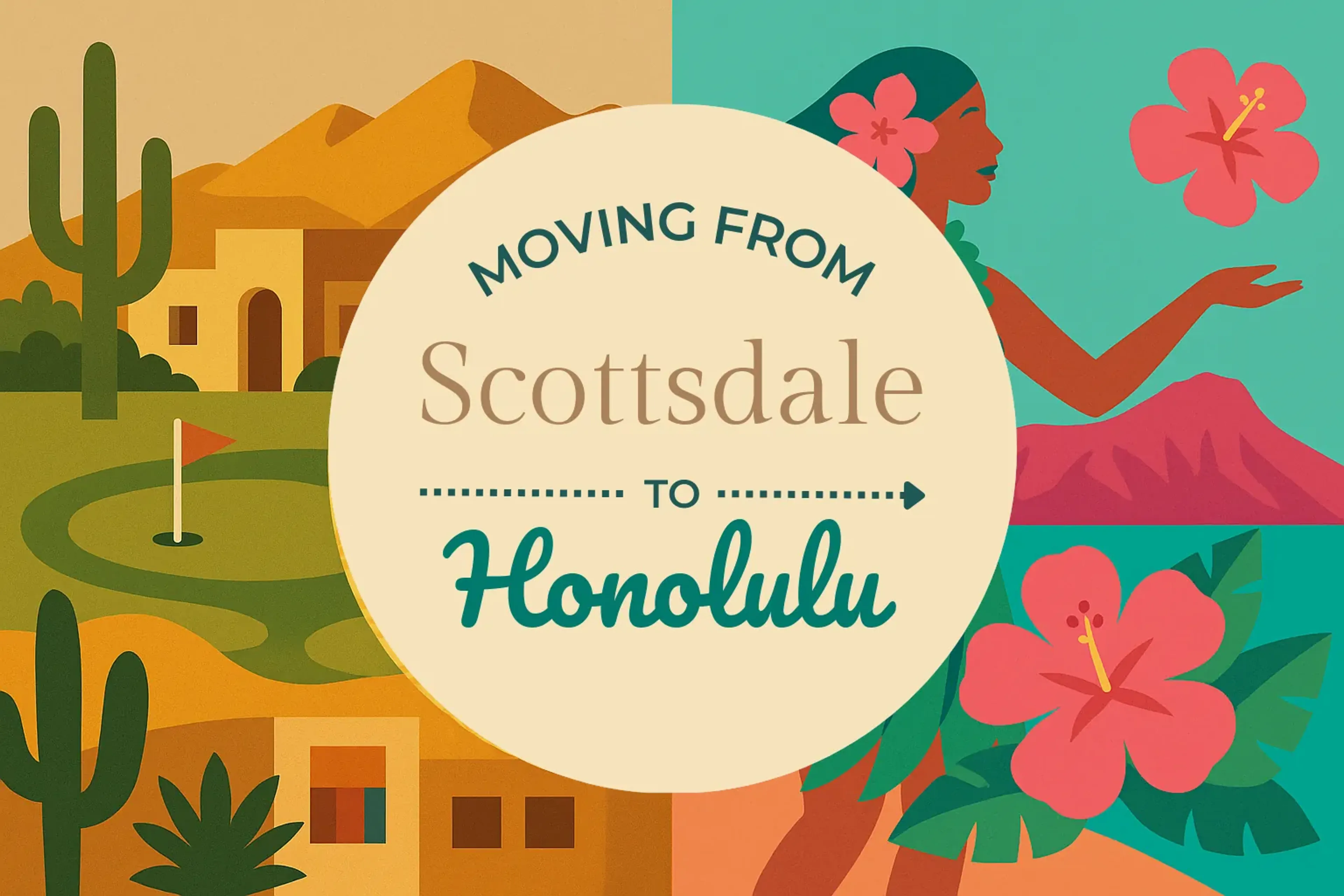 Side-by-side comparison of Scottsdale to Honolulu moving companies