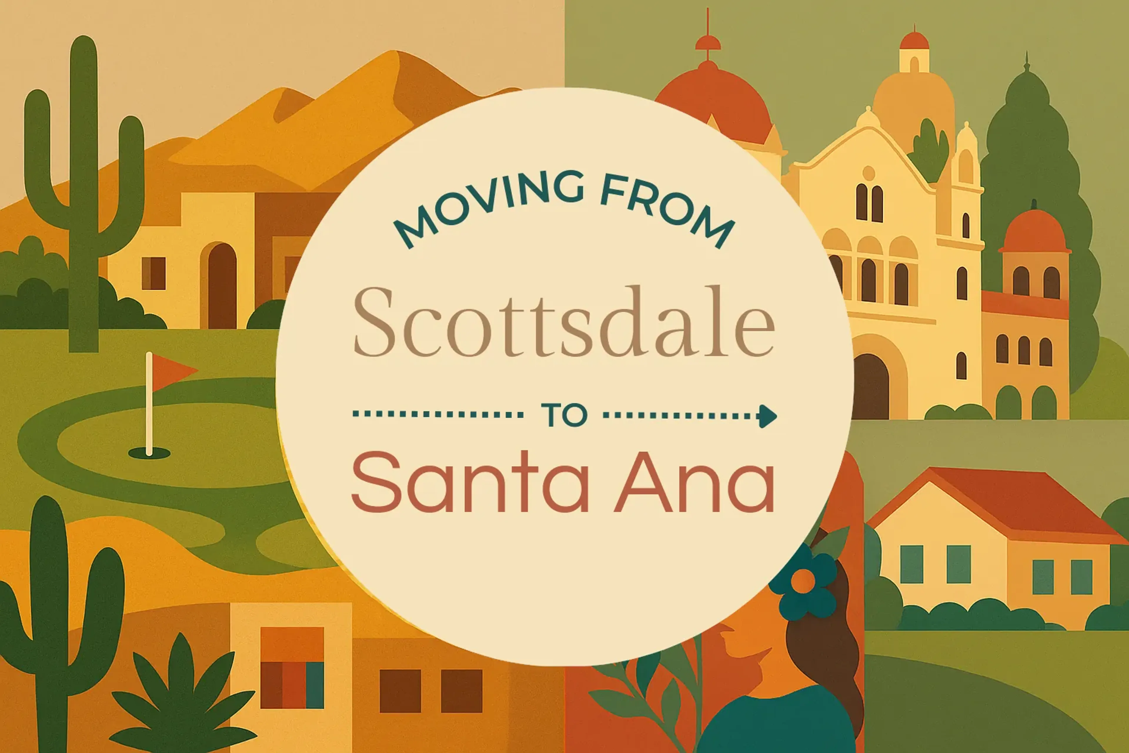 Side-by-side comparison of Scottsdale to Santa Ana moving companies