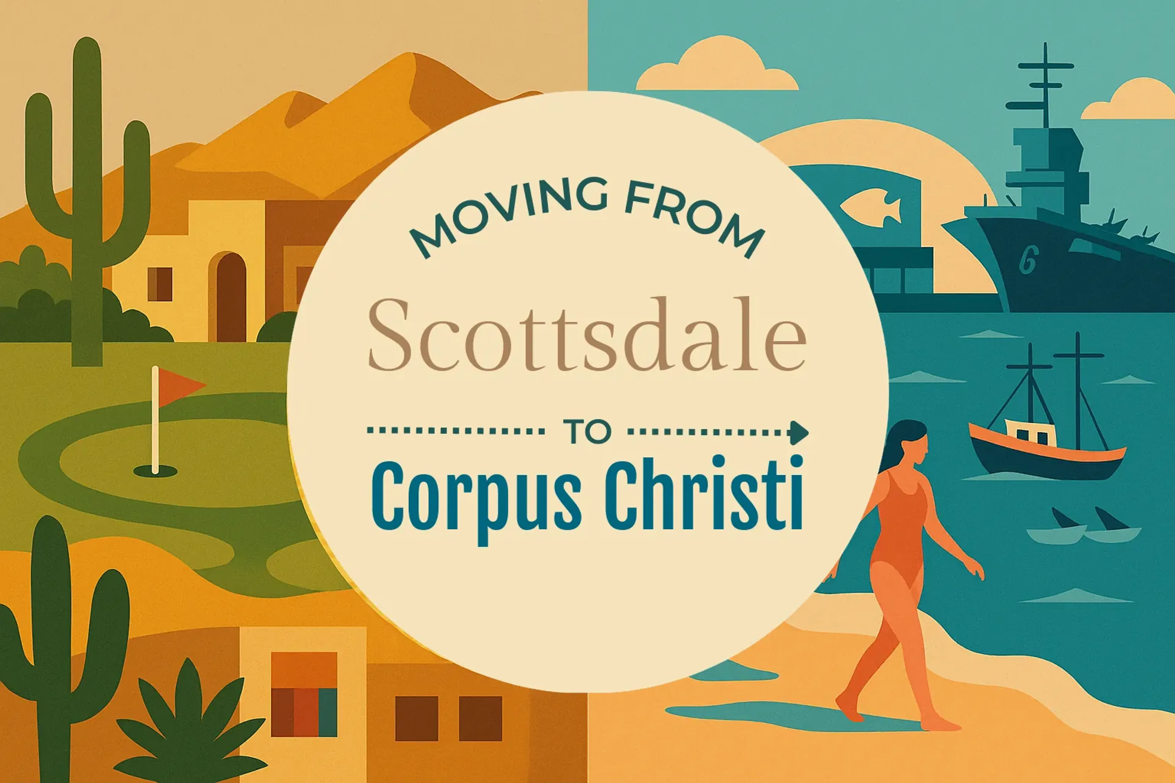Side-by-side comparison of Scottsdale to Corpus Christi moving companies
