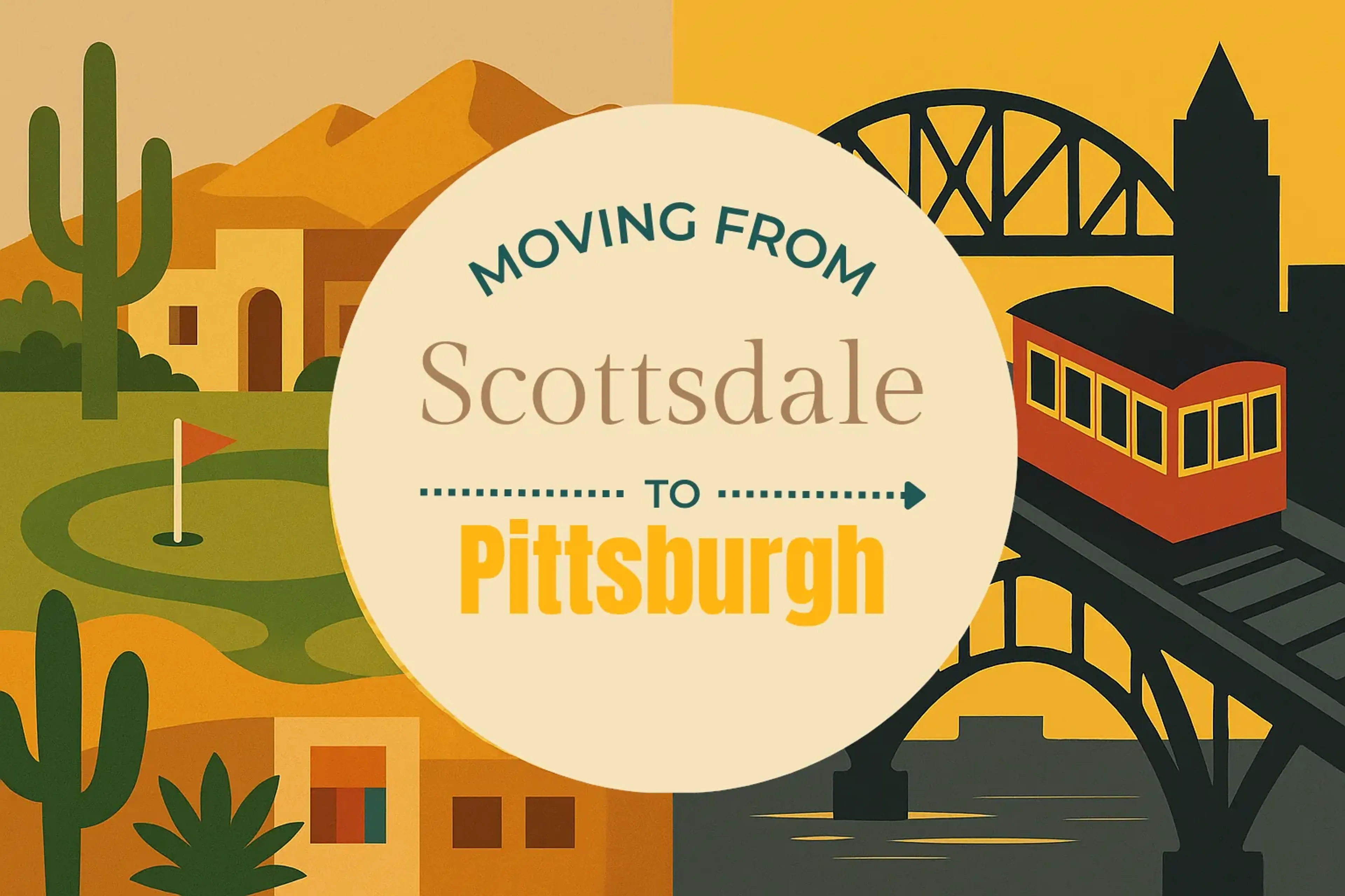 Side-by-side comparison of Scottsdale to Pittsburgh moving companies