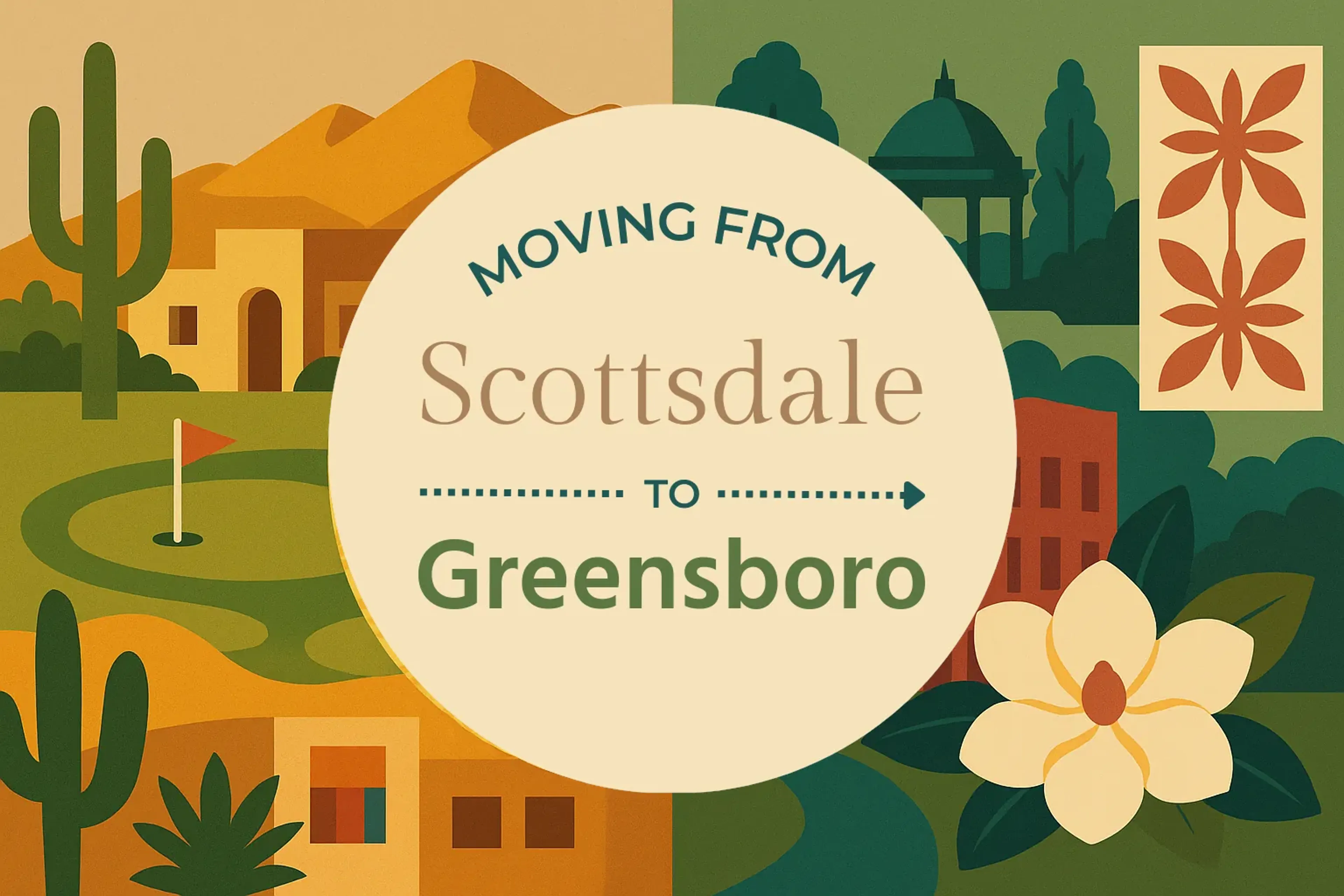 Side-by-side comparison of Scottsdale to Greensboro moving companies