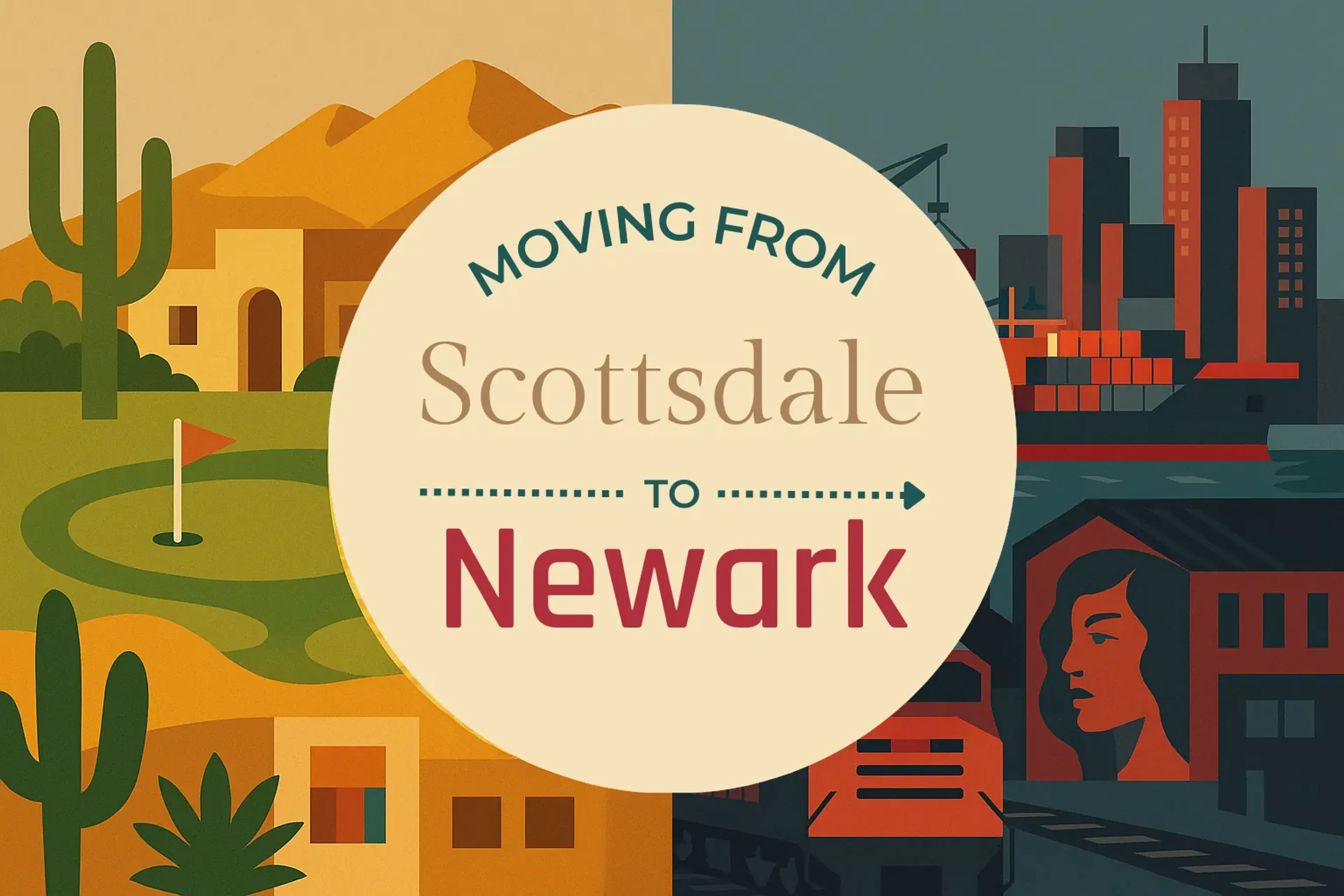 Side-by-side comparison of Scottsdale to Newark moving companies