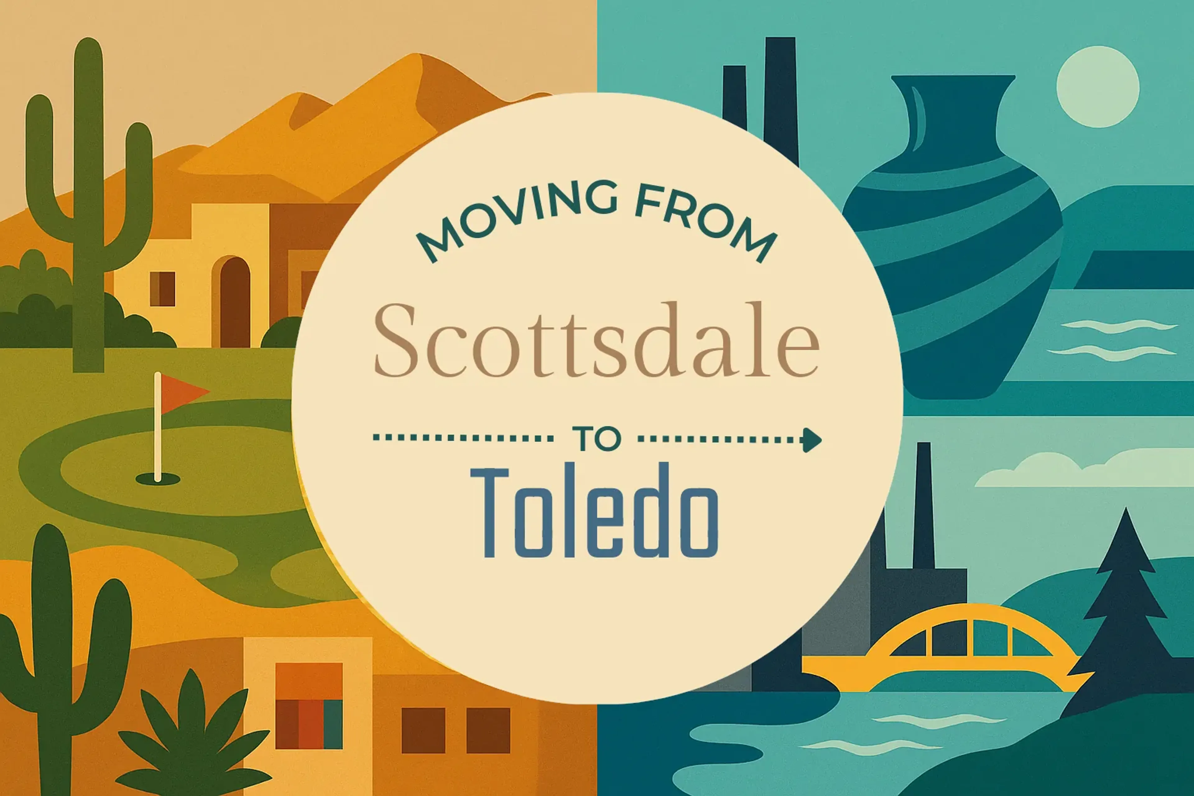 Side-by-side comparison of Scottsdale to Toledo moving companies