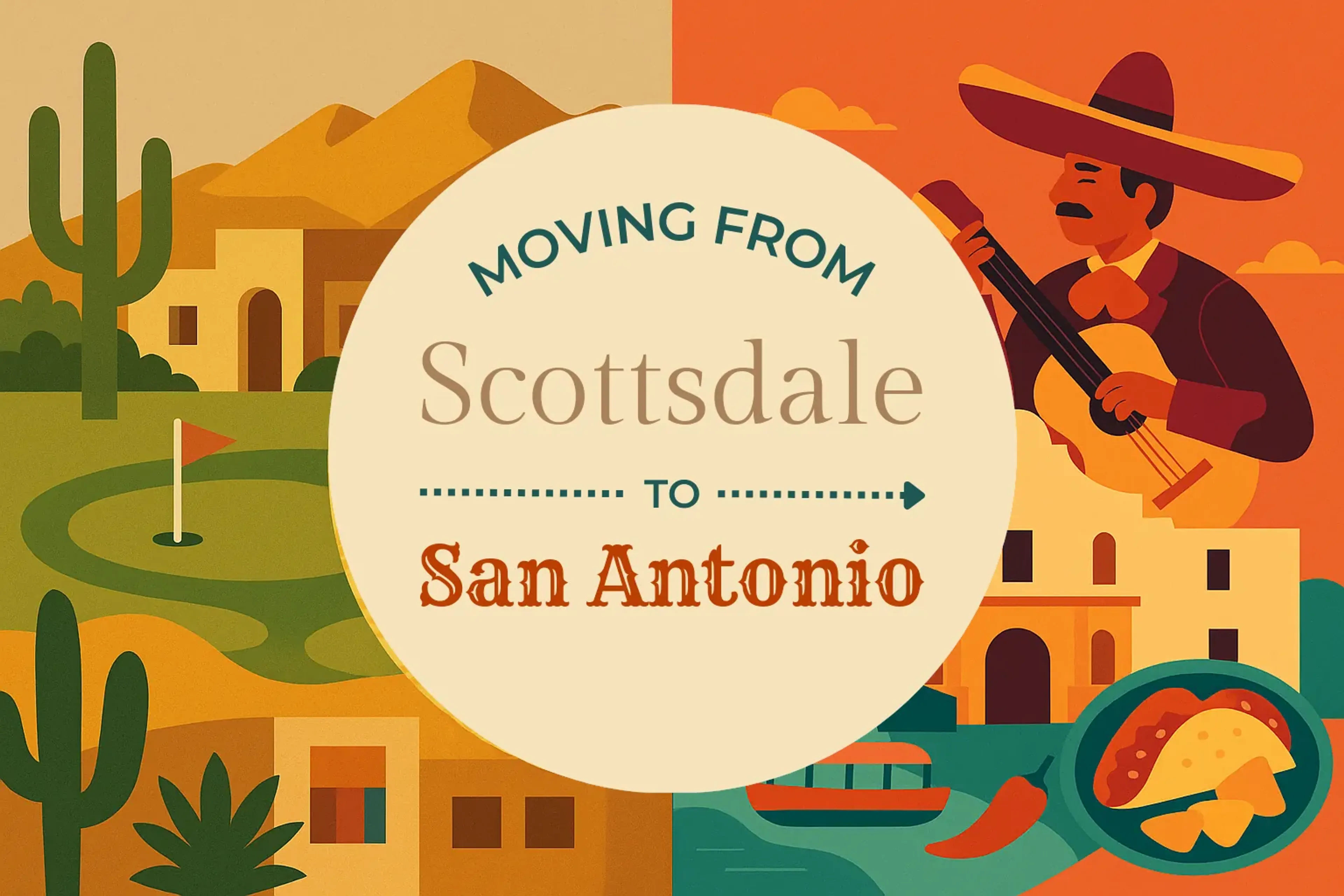 Side-by-side comparison of Scottsdale to San Antonio moving companies