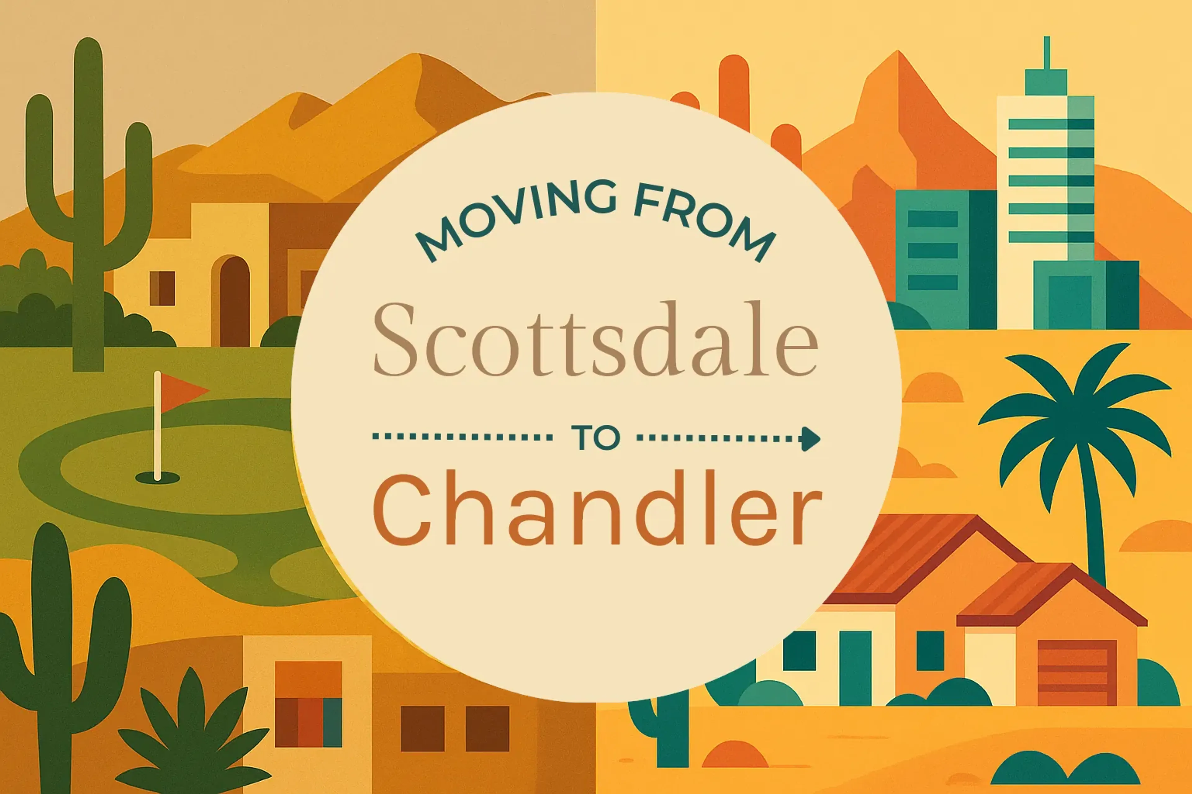 Side-by-side comparison of Scottsdale to Chandler moving companies