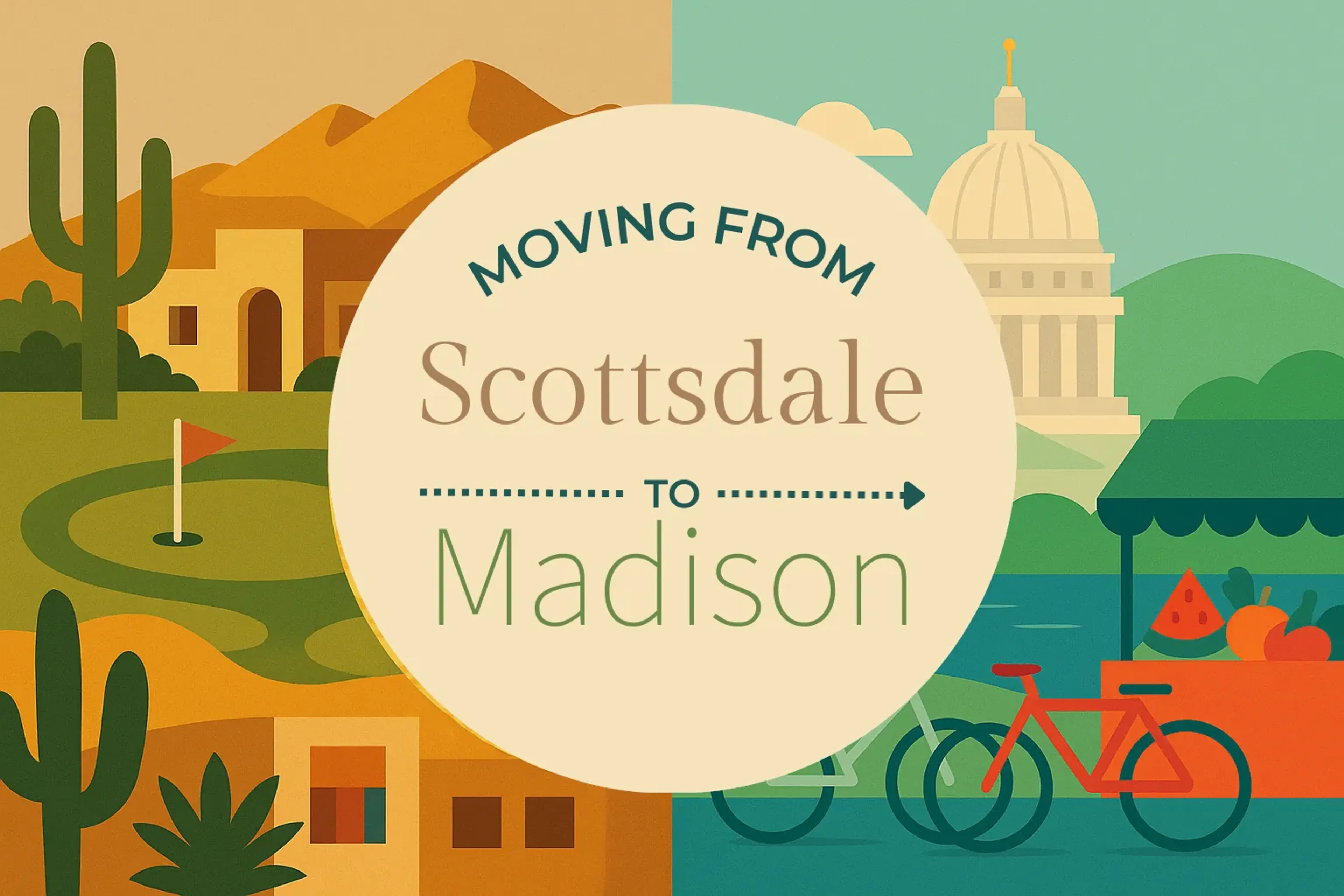 Side-by-side comparison of Scottsdale to Madison moving companies
