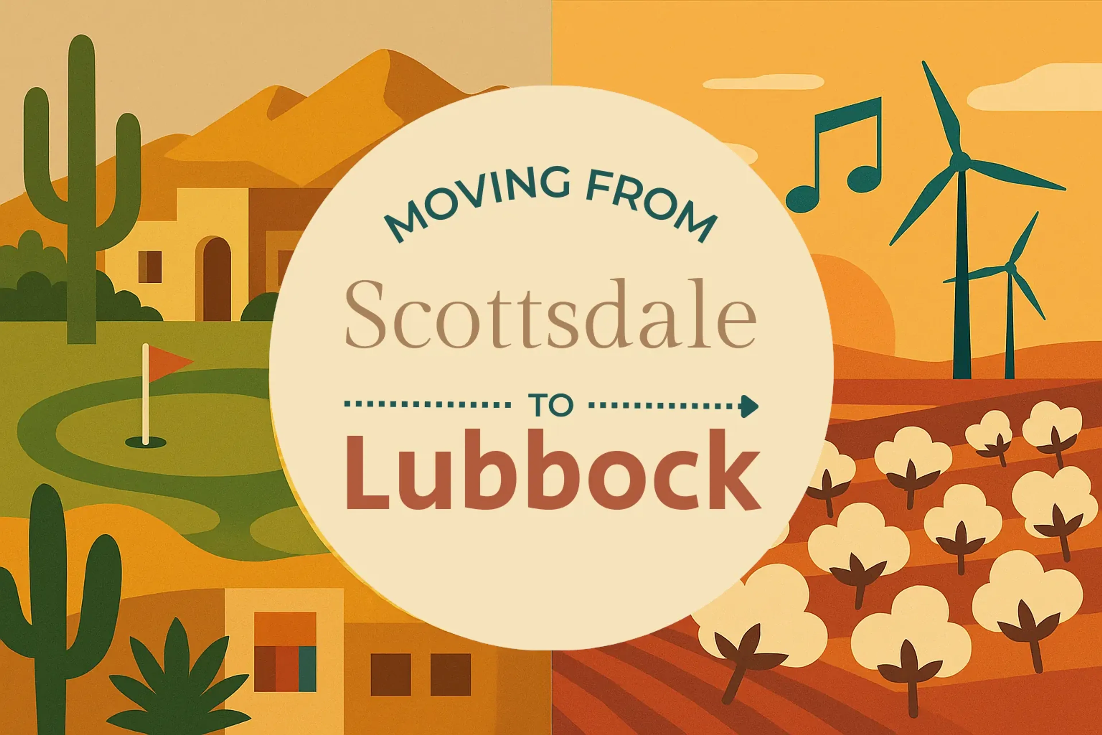Side-by-side comparison of Scottsdale to Lubbock moving companies