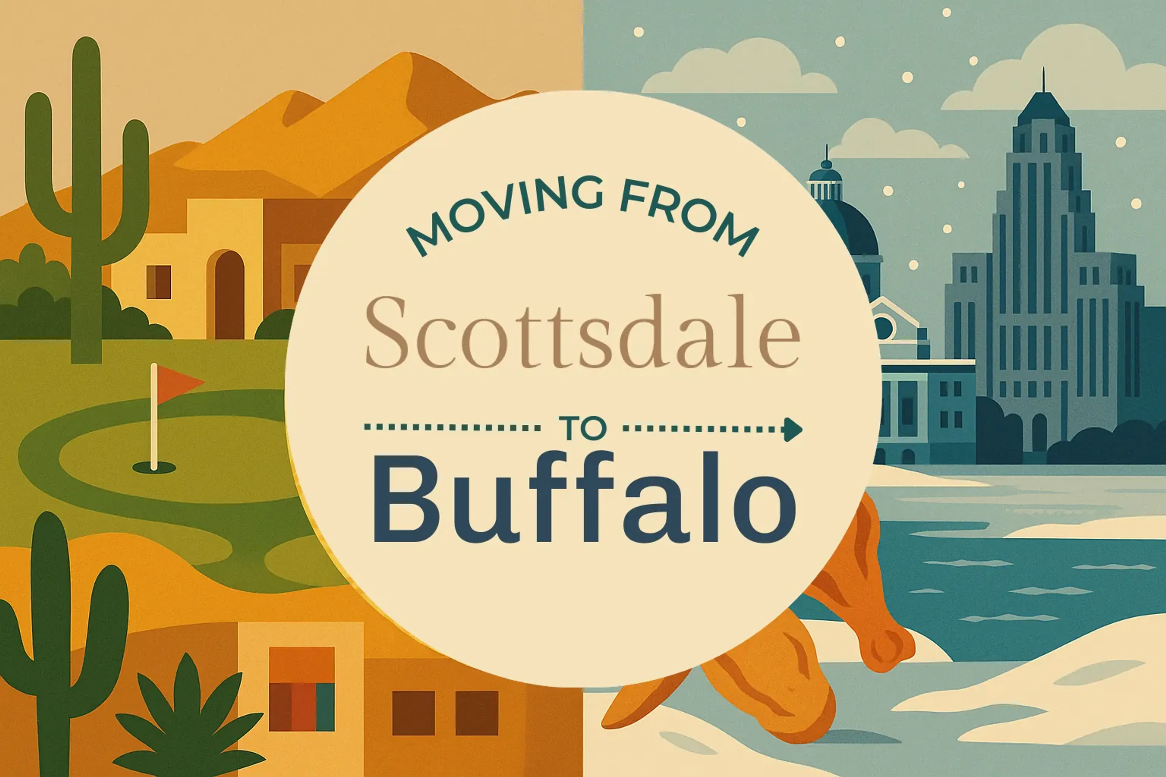 Side-by-side comparison of Scottsdale to Buffalo moving companies