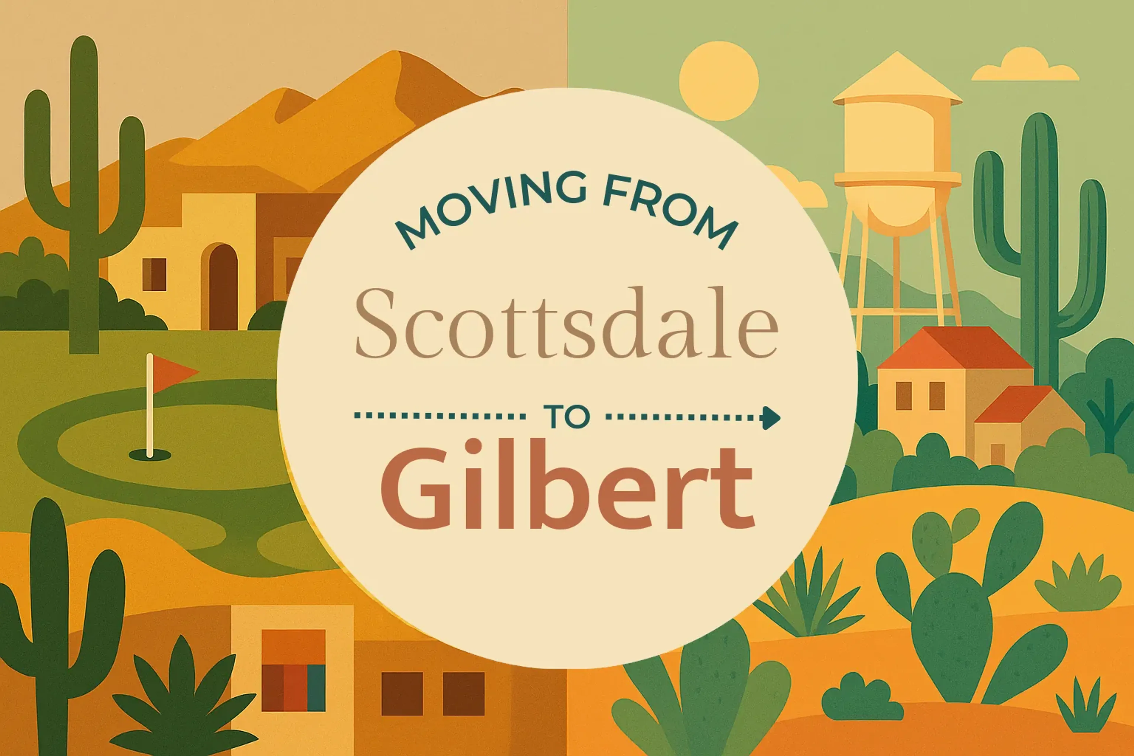 Side-by-side comparison of Scottsdale to Gilbert moving companies