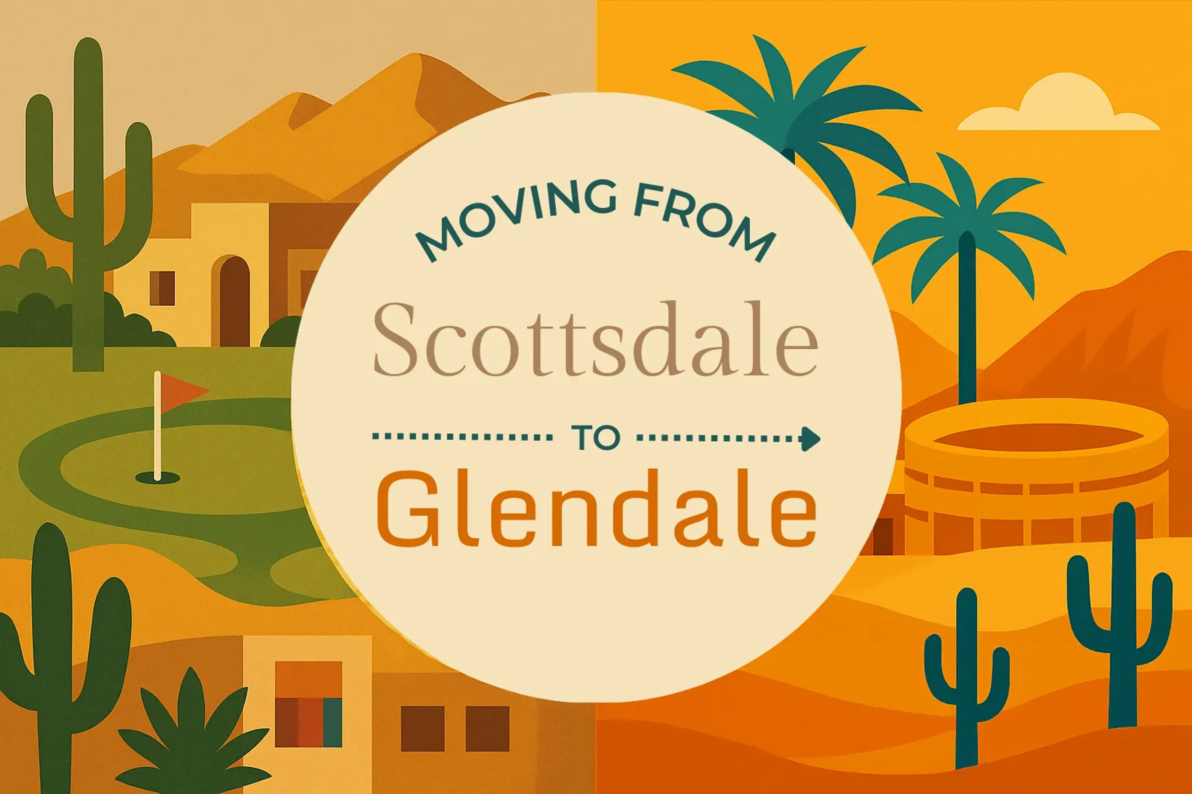 Side-by-side comparison of Scottsdale to Glendale moving companies