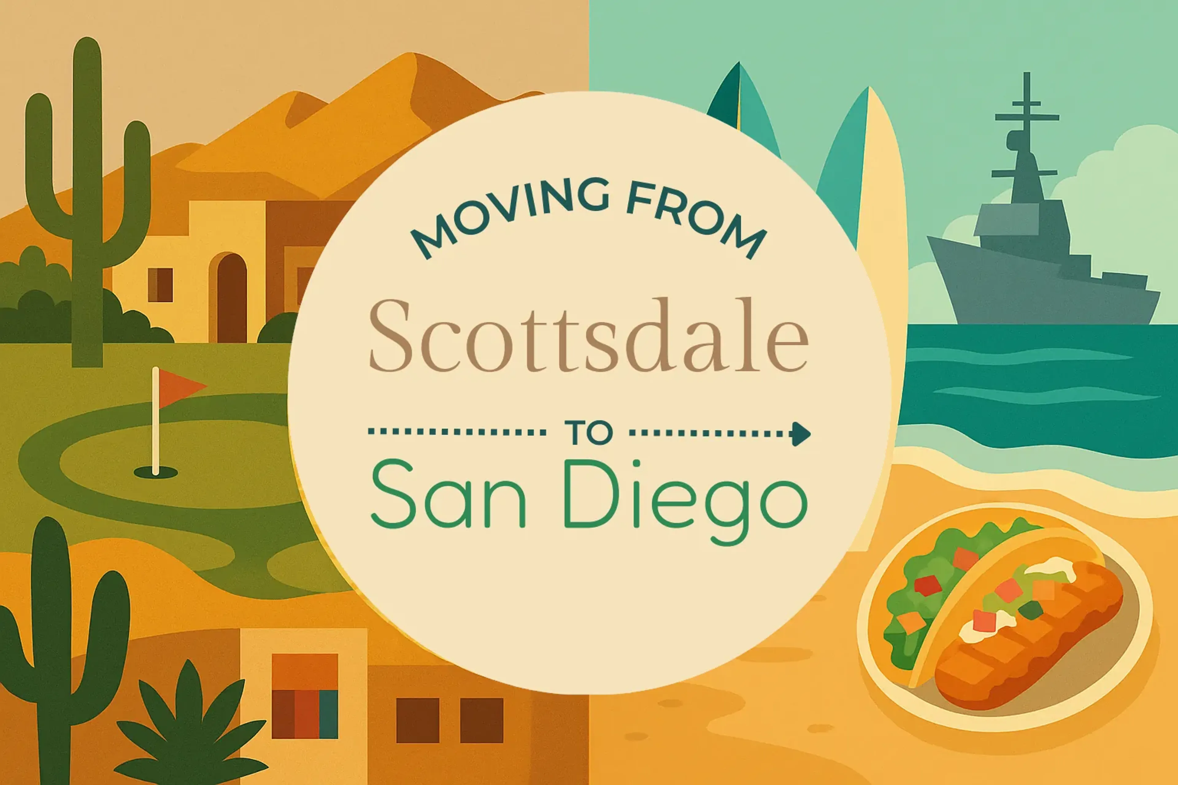Side-by-side comparison of Scottsdale to San Diego moving companies