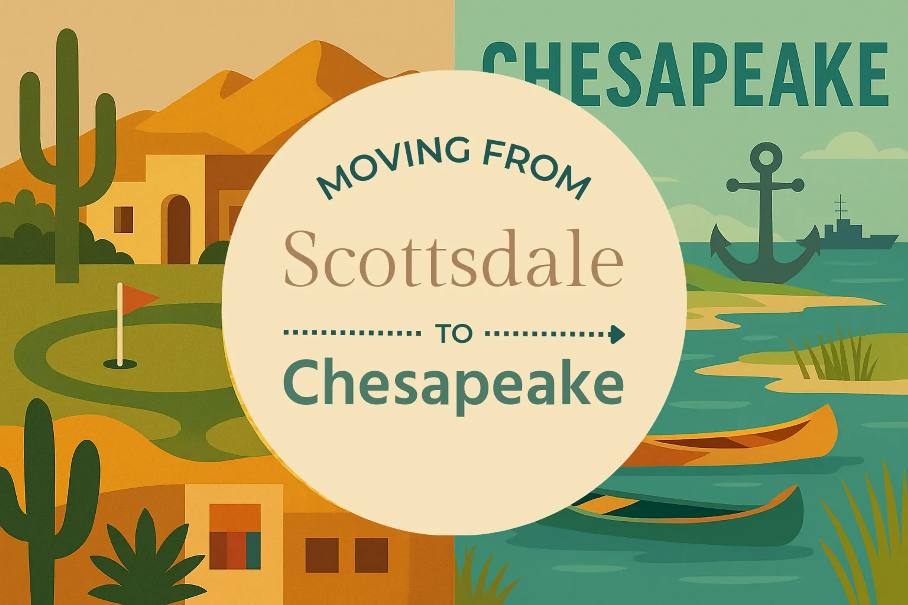 Side-by-side comparison of Scottsdale to Chesapeake moving companies