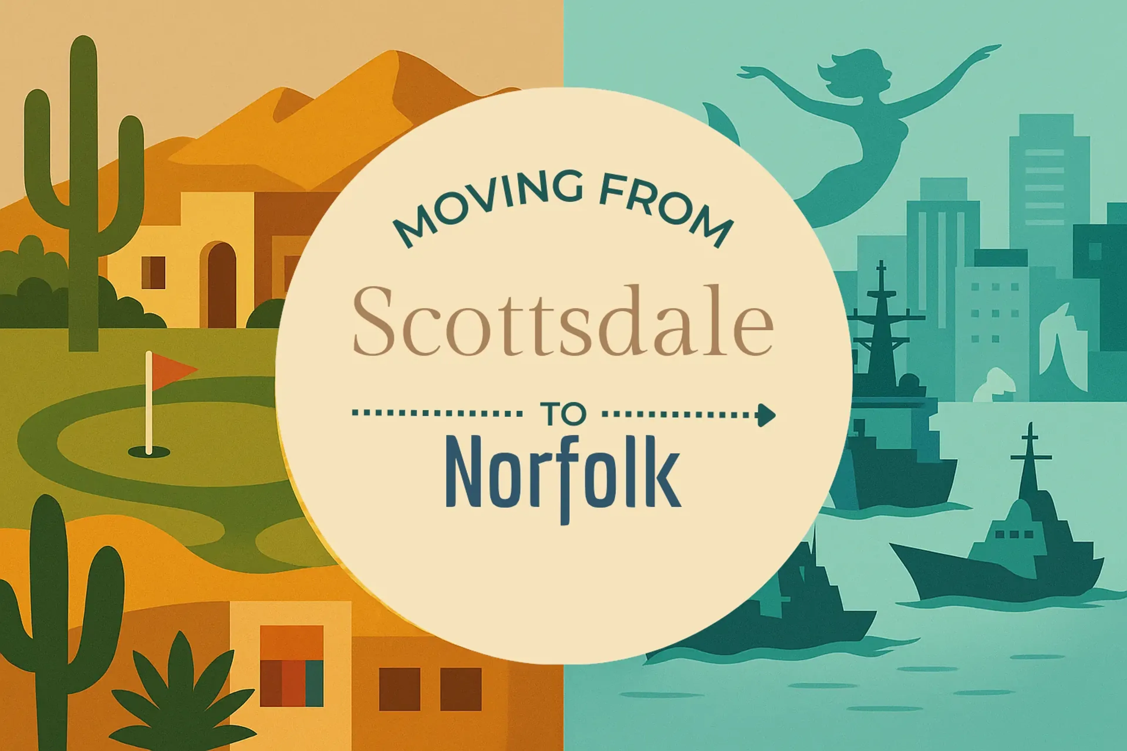 Side-by-side comparison of Scottsdale to Norfolk moving companies