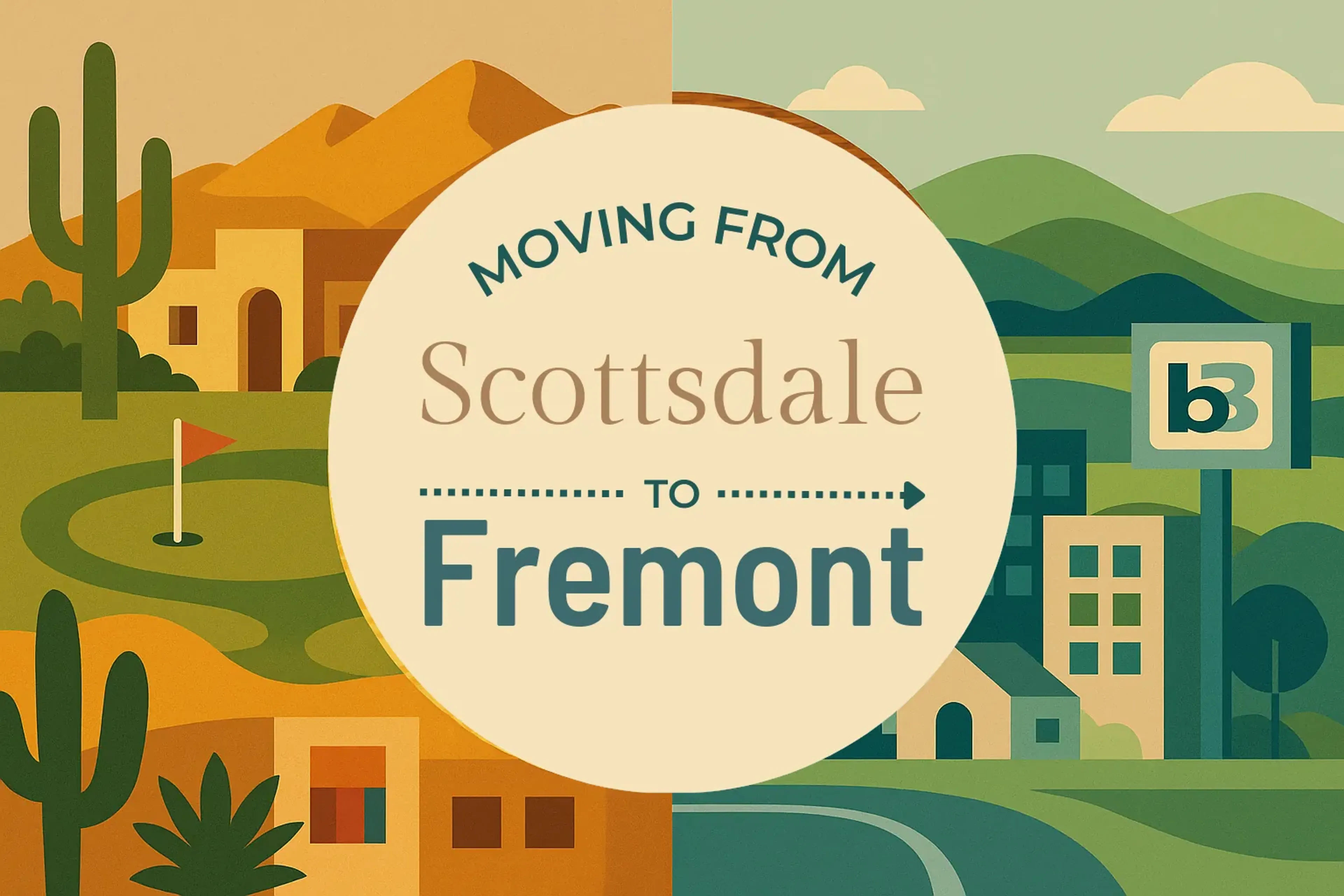 Side-by-side comparison of Scottsdale to Fremont moving companies