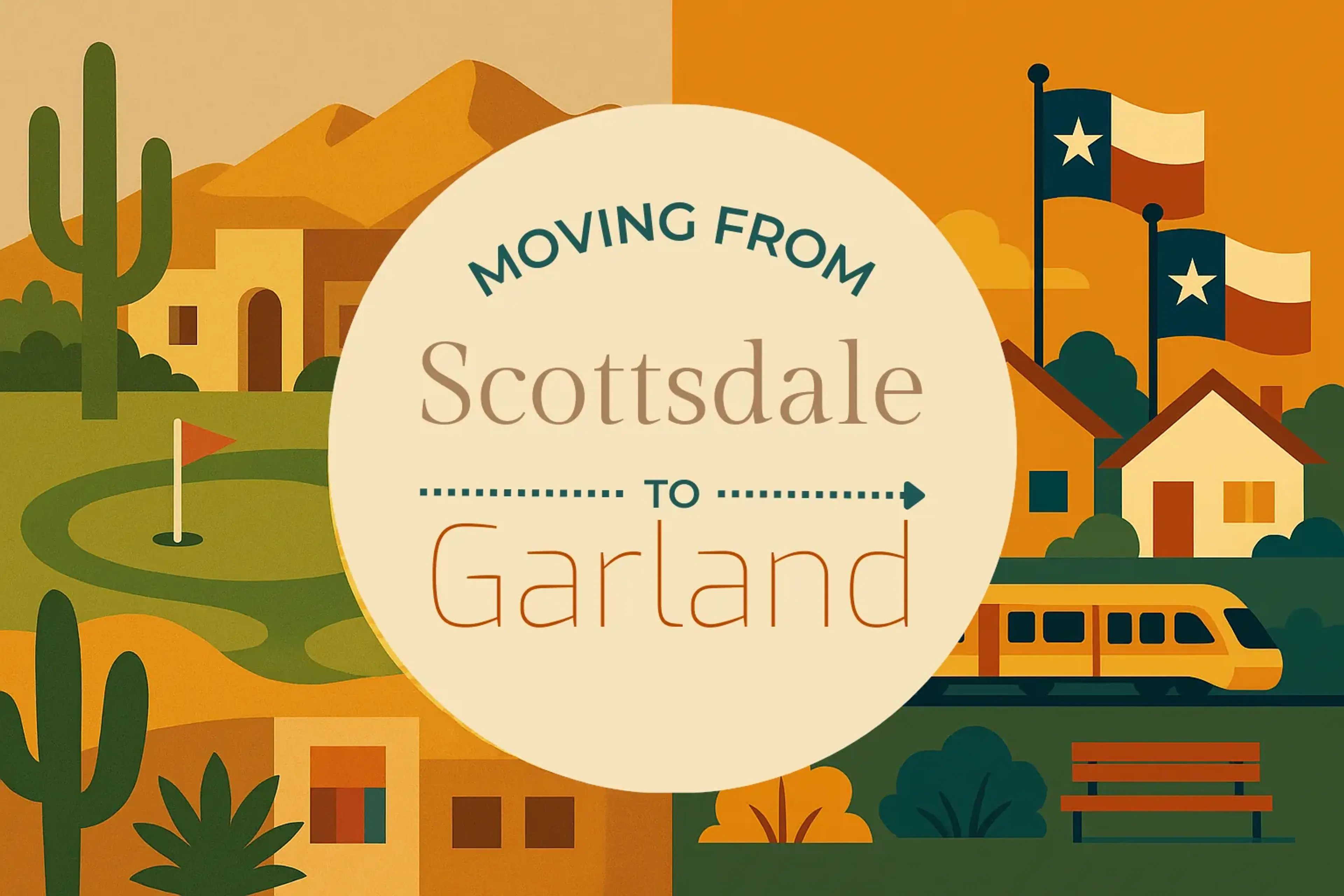 Side-by-side comparison of Scottsdale to Garland moving companies