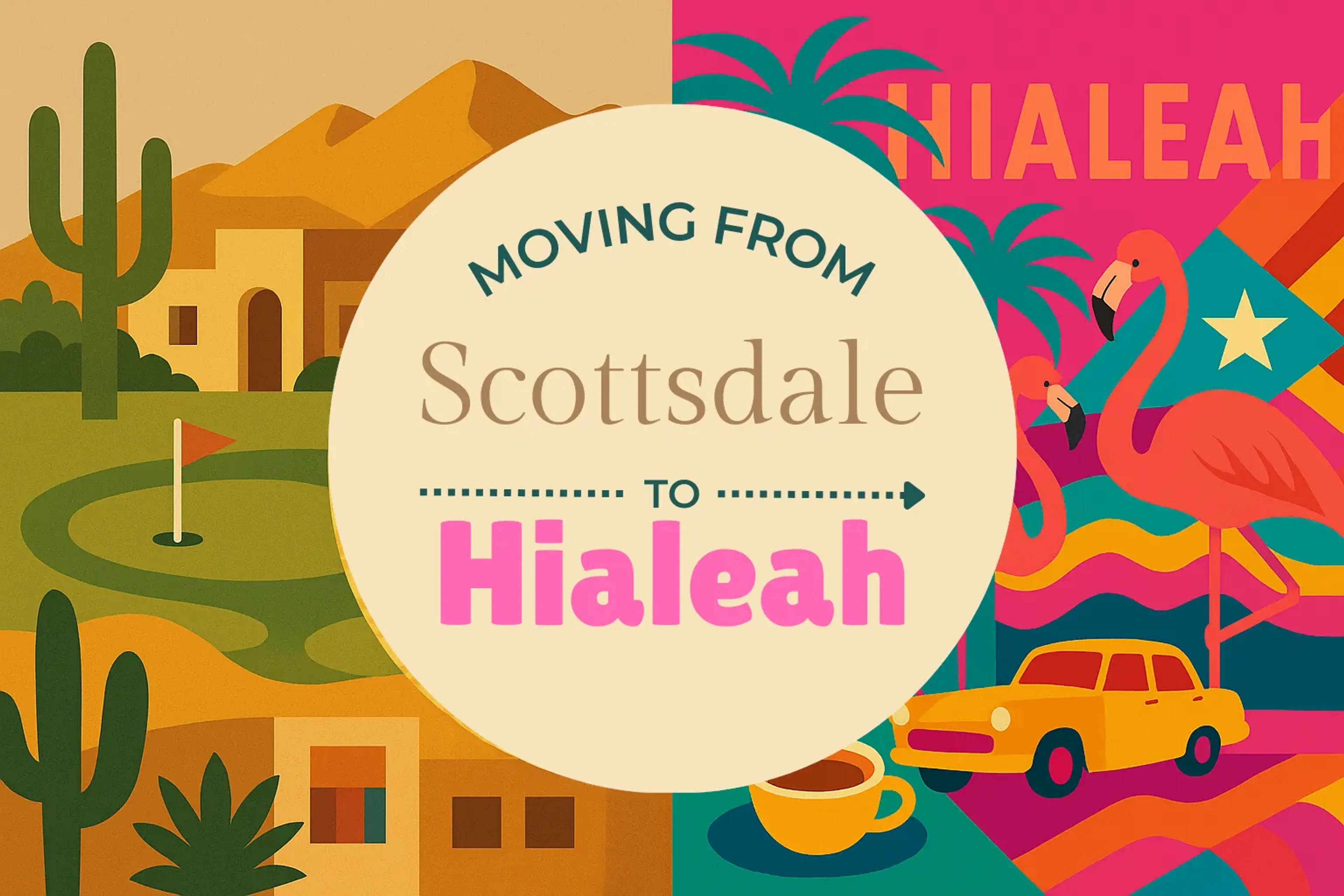 Side-by-side comparison of Scottsdale to Hialeah moving companies