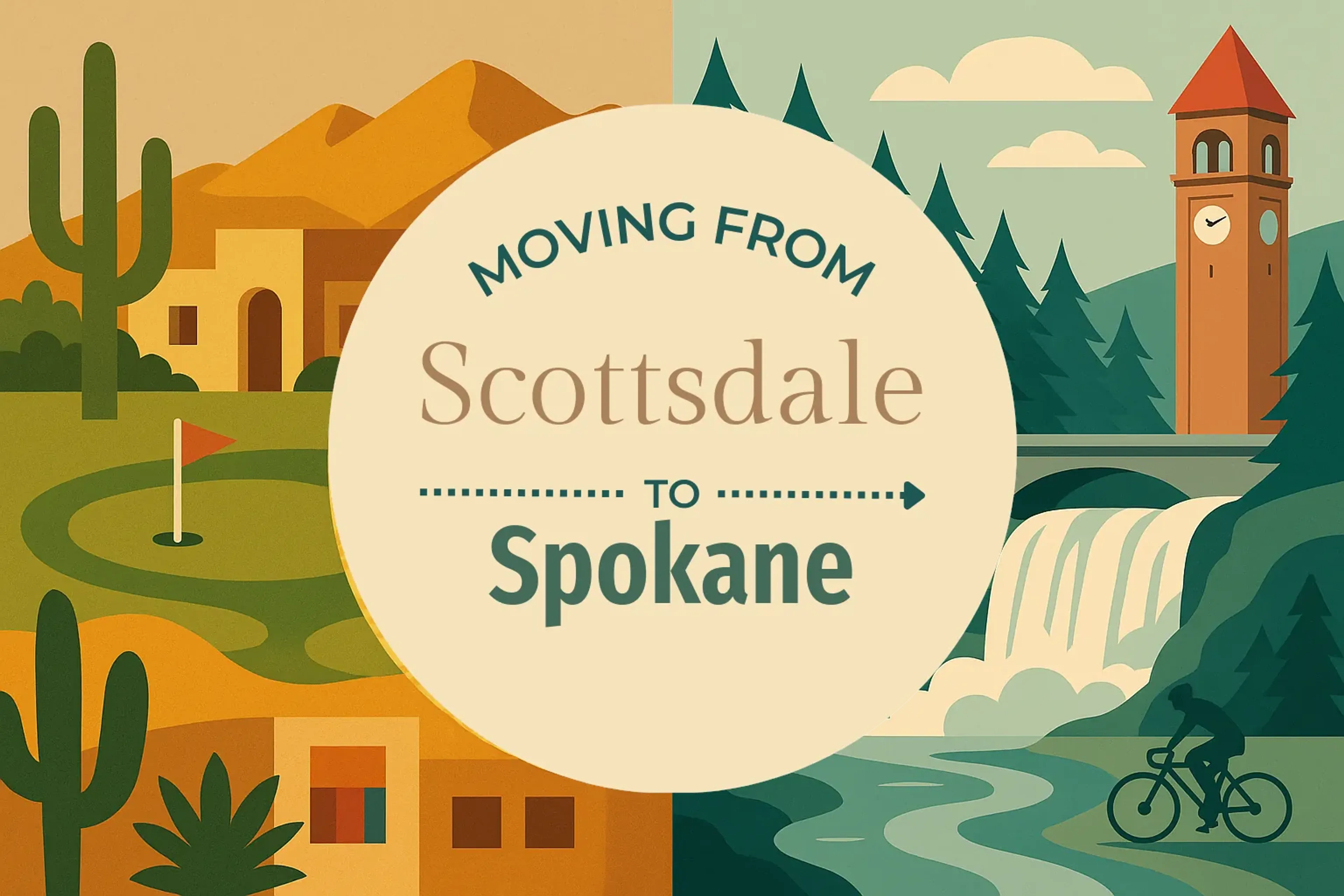 Side-by-side comparison of Scottsdale to Spokane moving companies
